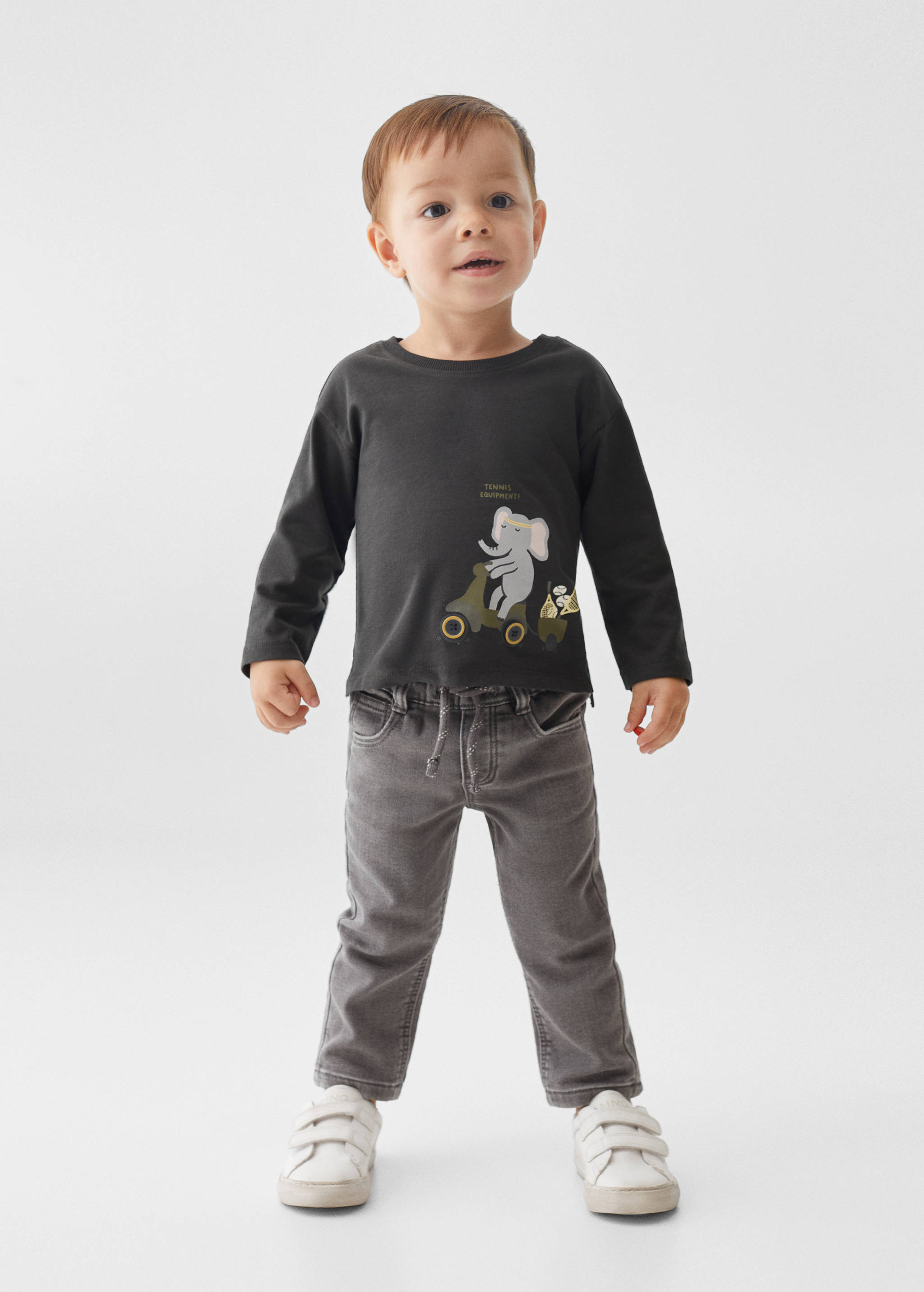 Camiseta manga larga estampada - Plano general