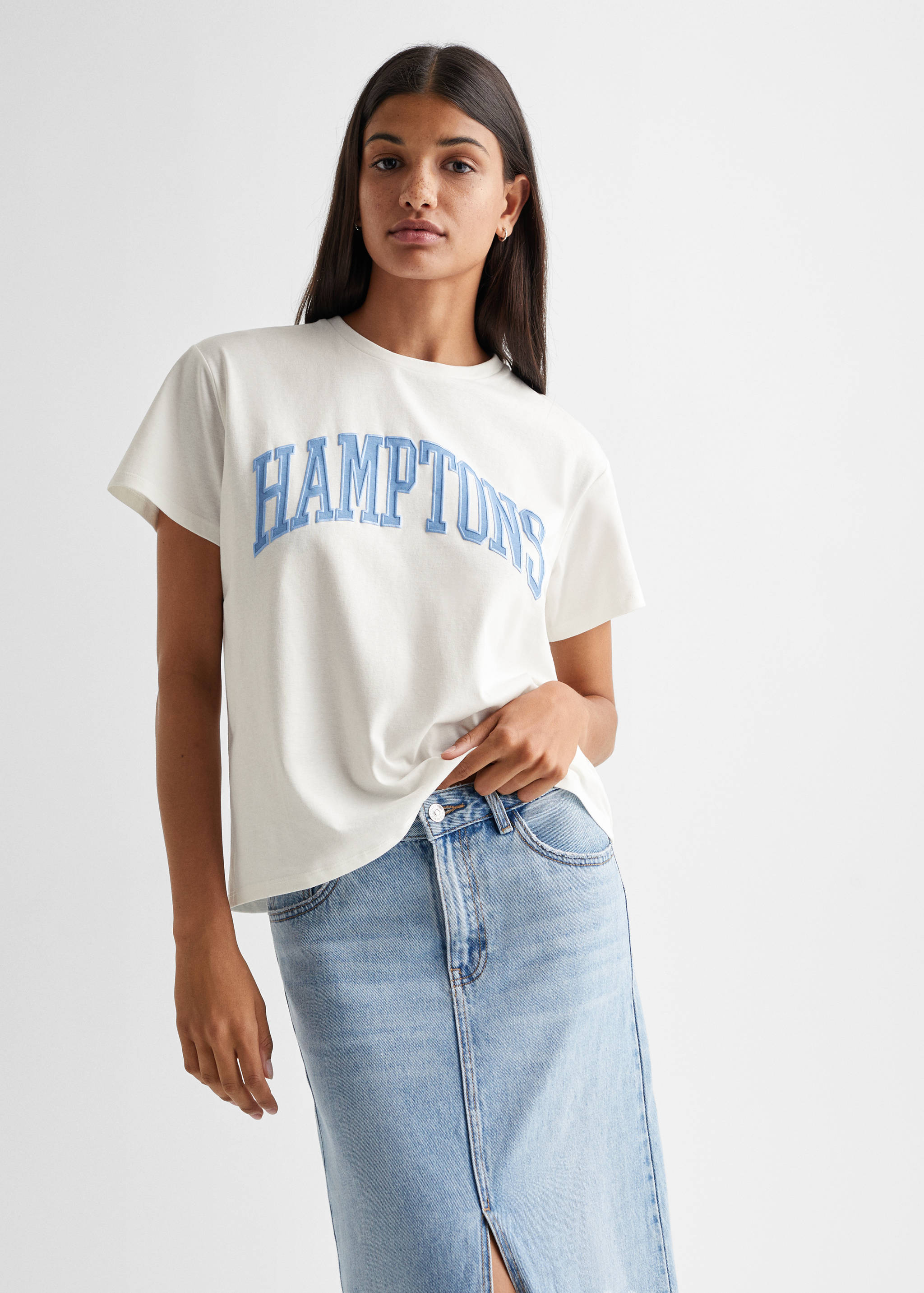 Printed message T-shirt - Medium plane