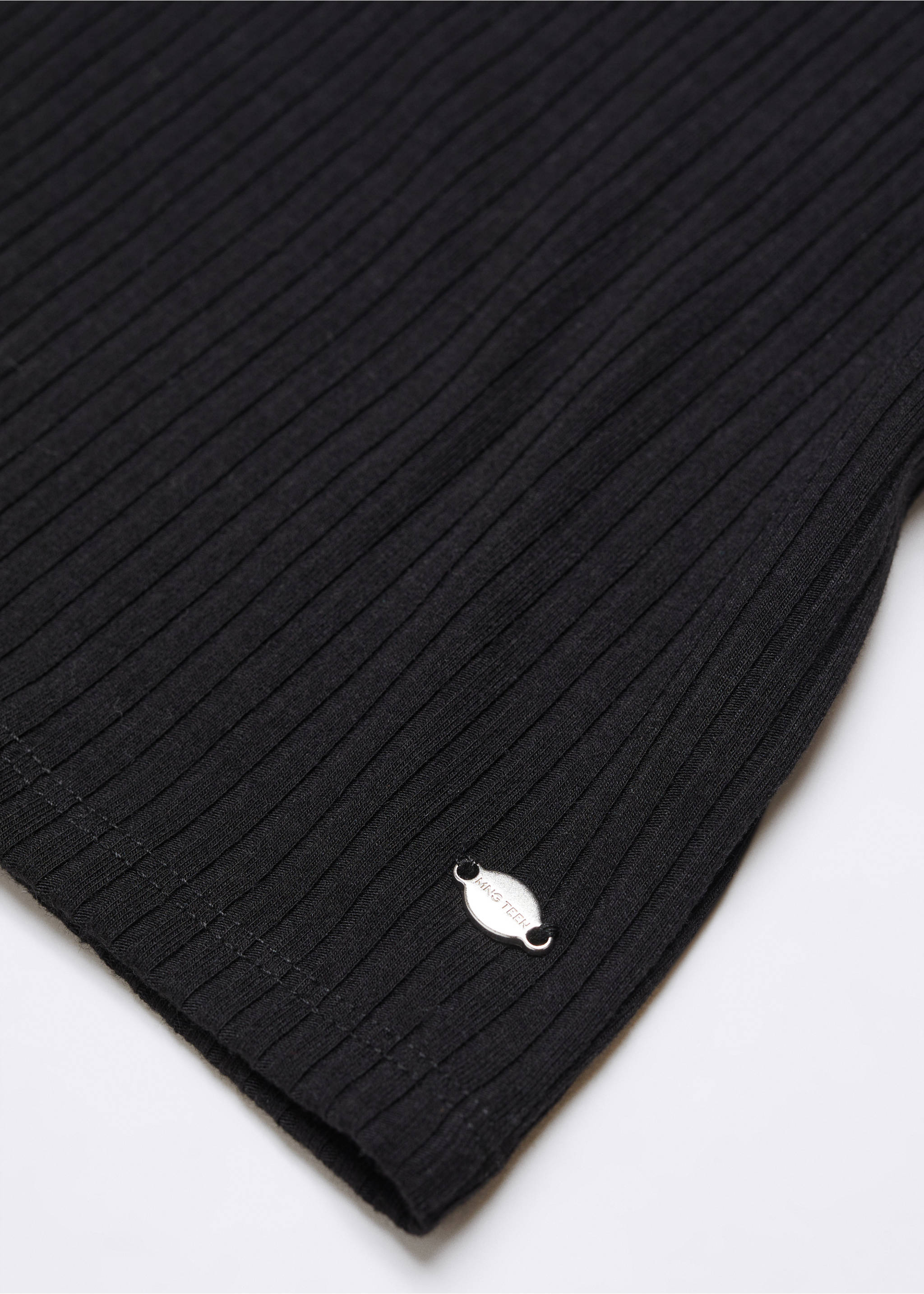 T-shirt épaules dénudées rayures - Détail de l'article 8, Noir. Ref: 57004031-00.