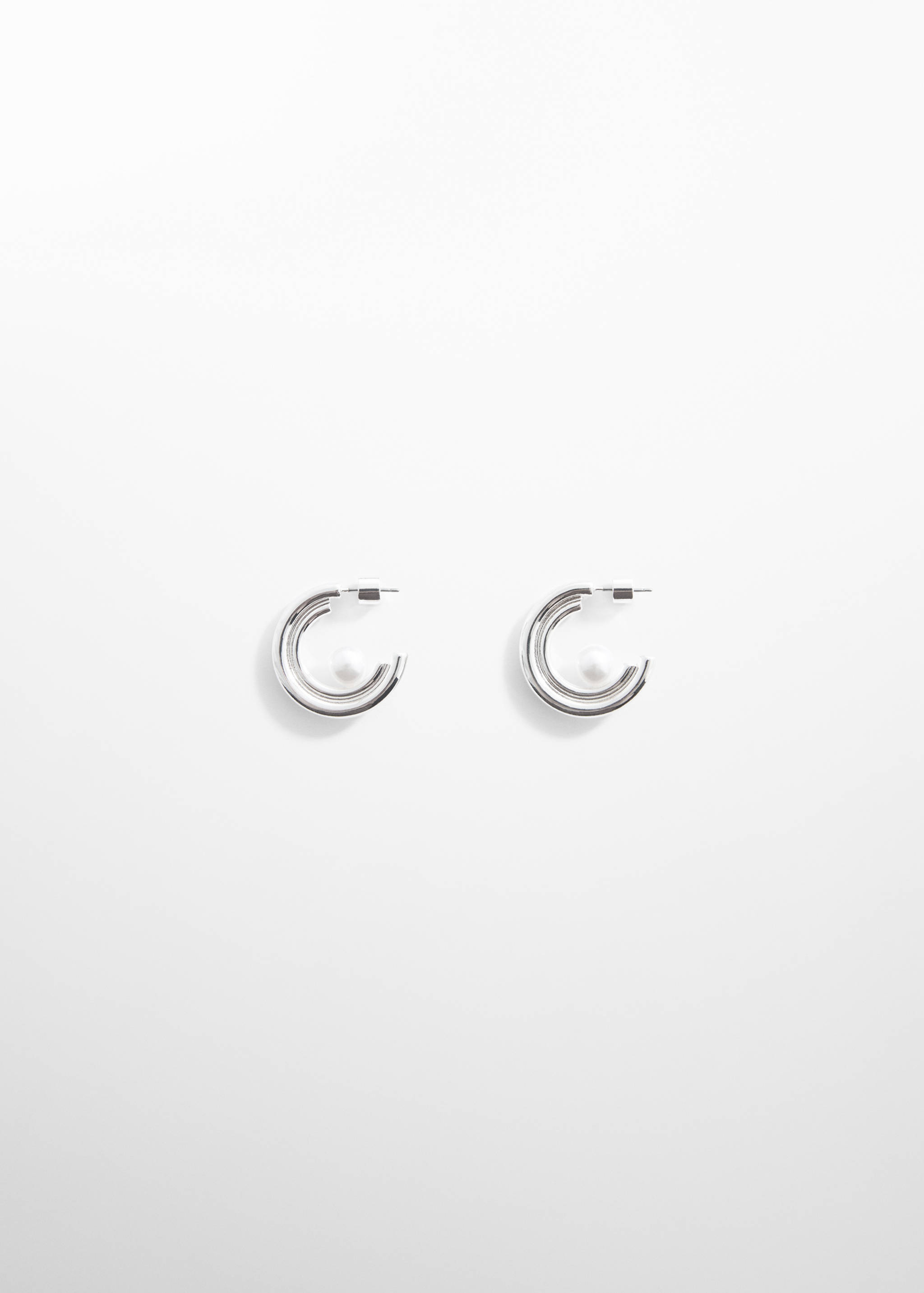 Pearl-detail hoop earrings - Article without model