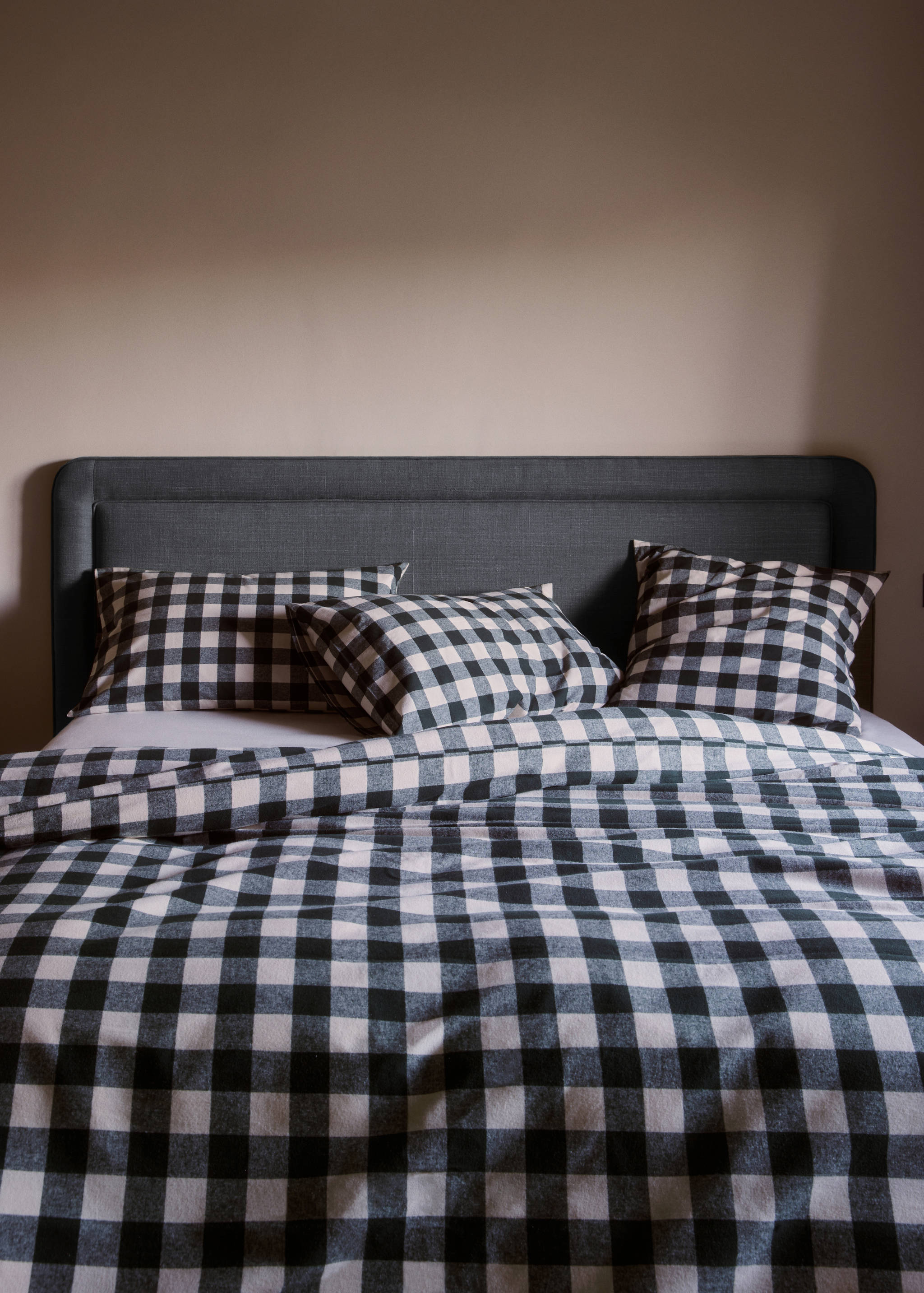 Flanell-Bettbezug mit zweifarbigem Karomuster für 150/160 cm Bett - Detail des Artikels 7