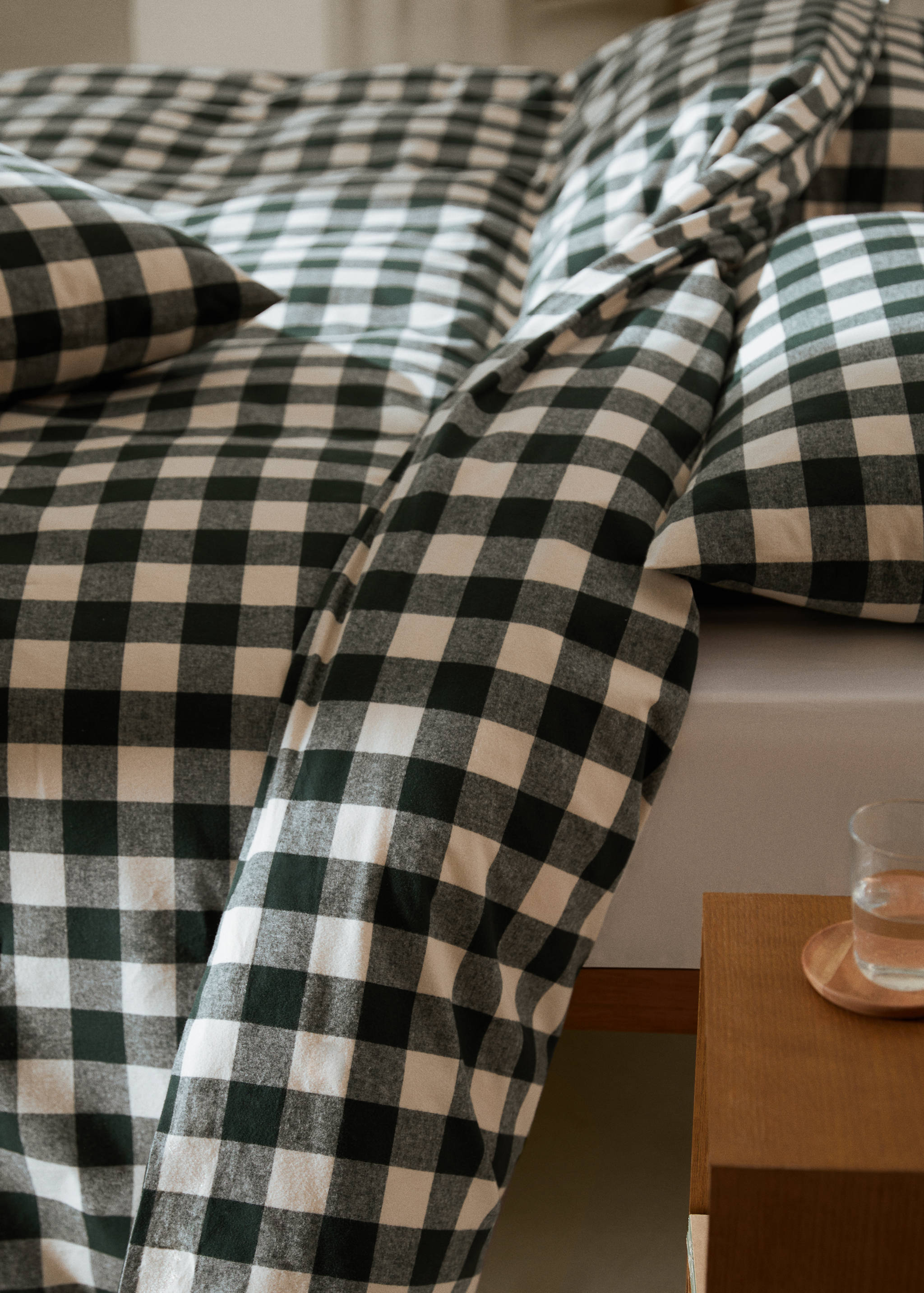 Flanell-Bettbezug mit zweifarbigem Karomuster für 150/160 cm Bett - Detail des Artikels 8