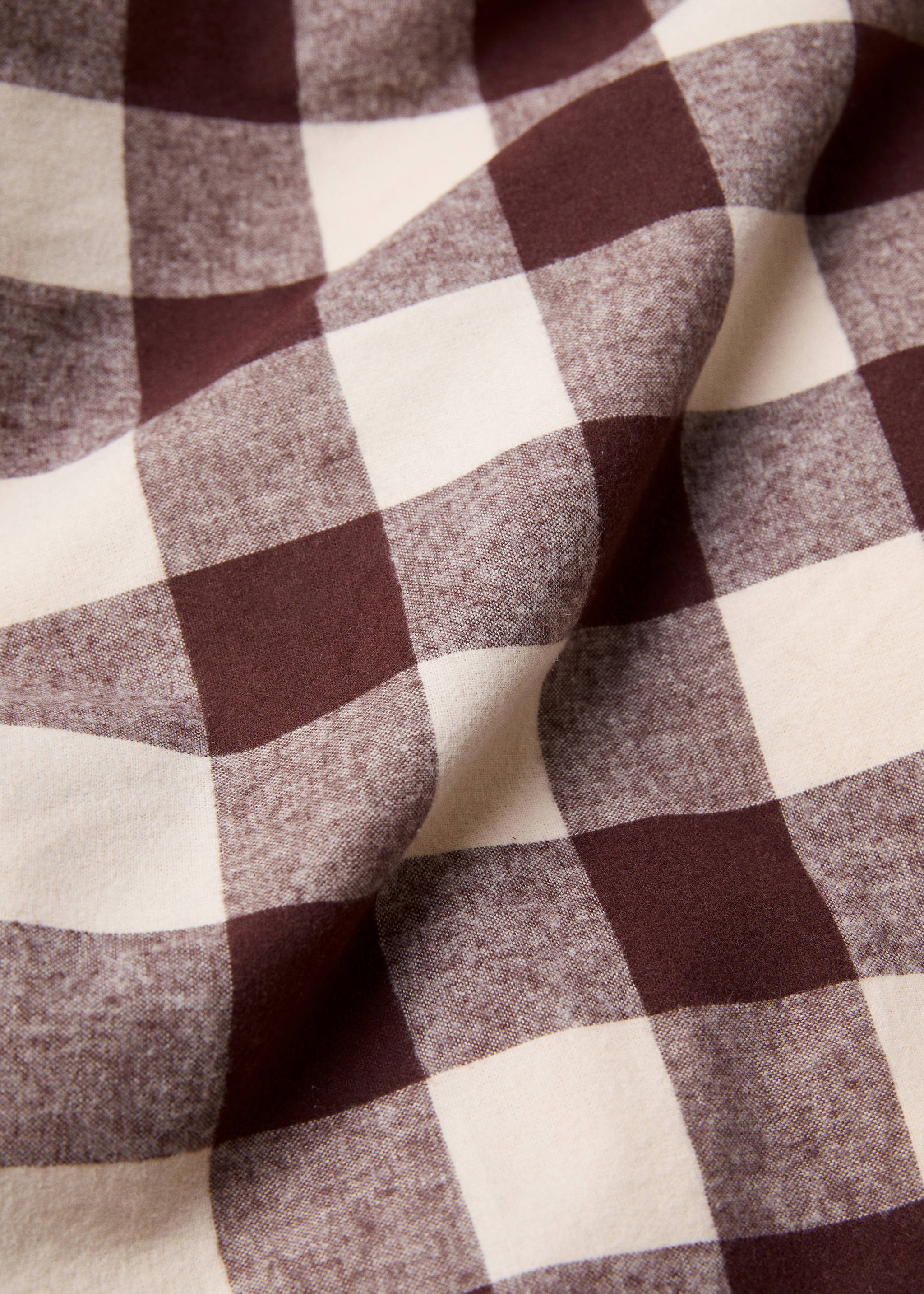 Flanell-Bettbezug mit zweifarbigem Karomuster für 150/160 cm Bett - Detail des Artikels 1