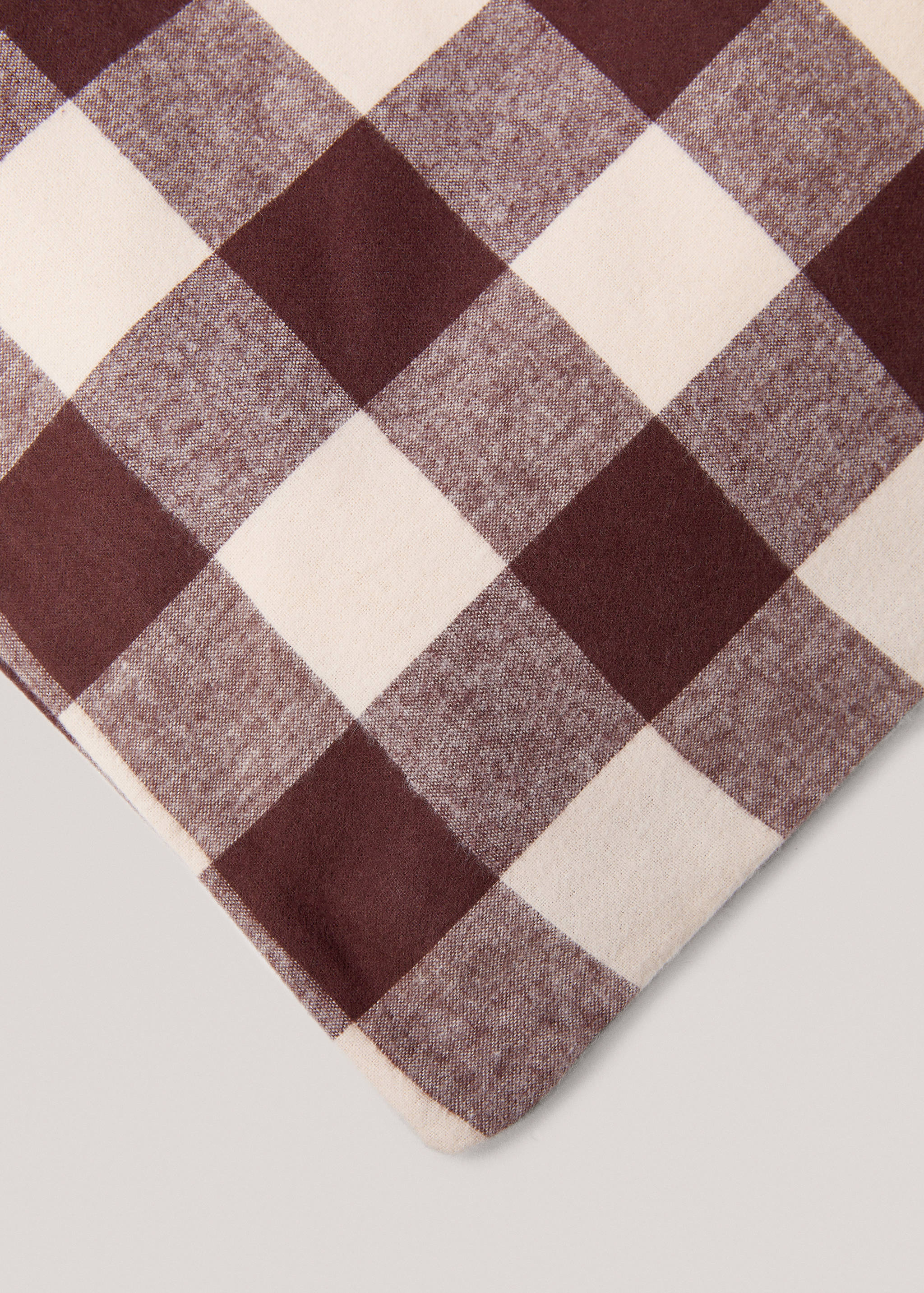 Flanell-Bettbezug mit zweifarbigem Karomuster für 150/160 cm Bett - Detail des Artikels 2