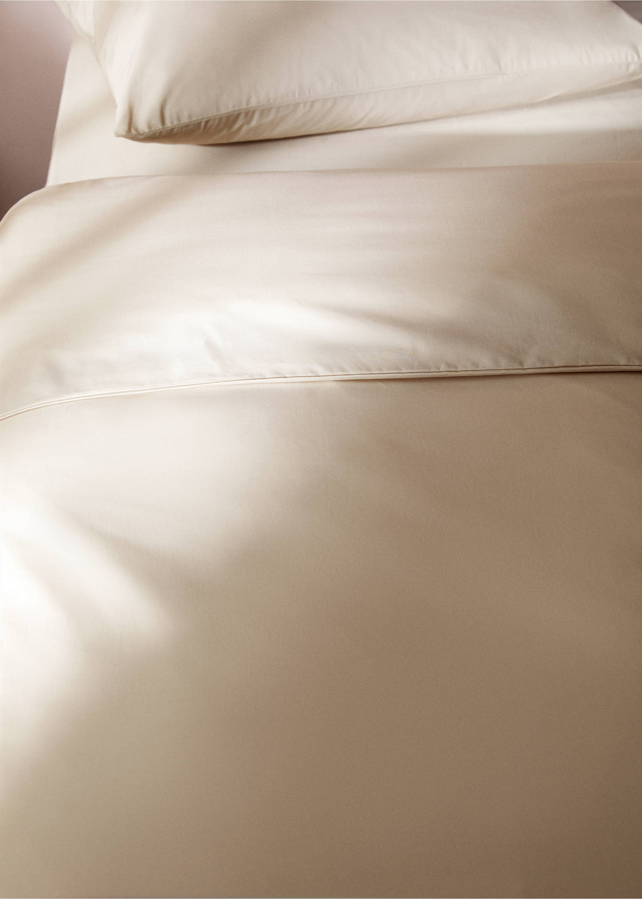 Bettbezug aus Baumwolle (180 Fäden) für 150/160 cm Bett - Detail des Artikels 9, Beige. Ref: 57004072-00.