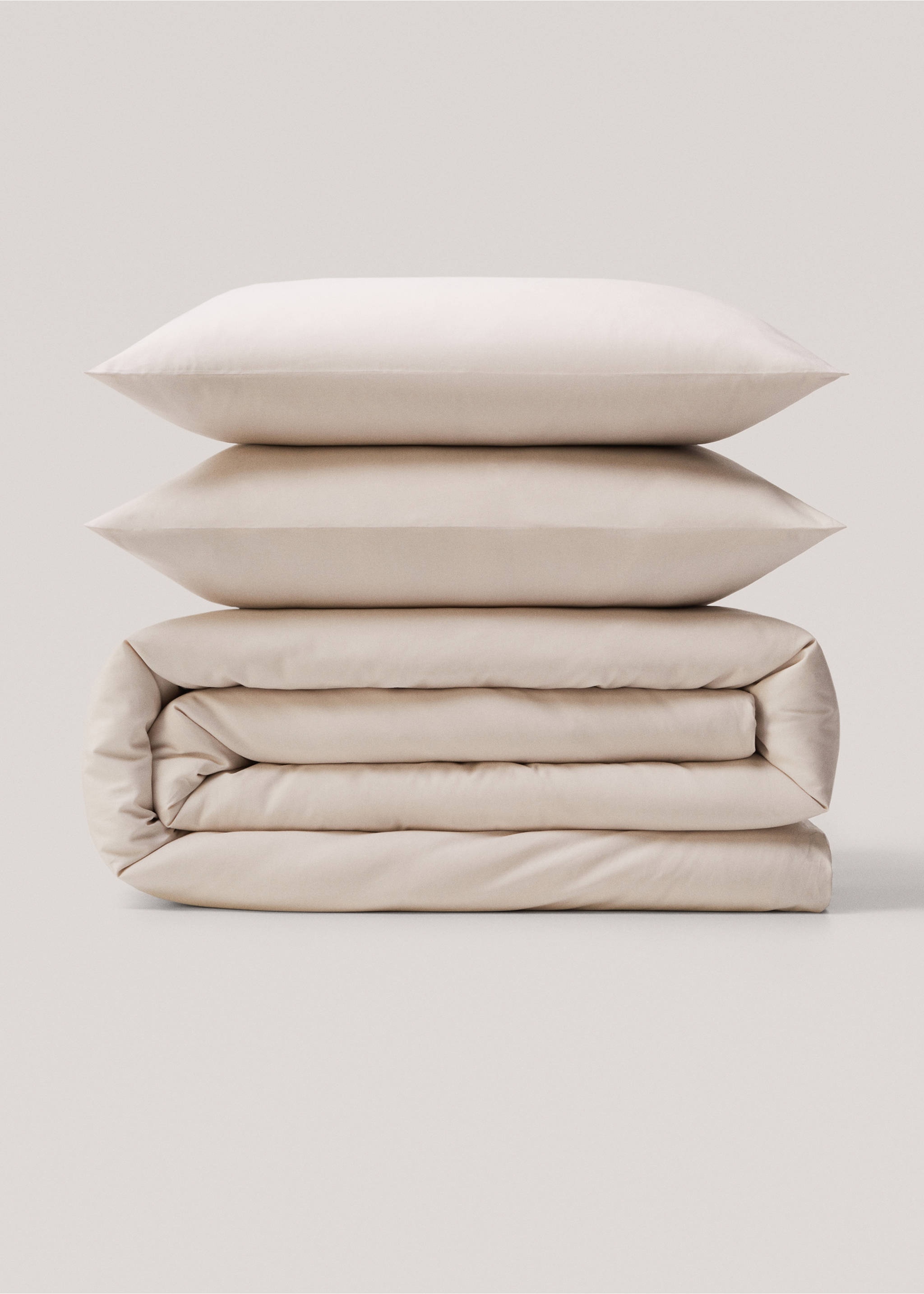 Bettbezug aus Baumwolle (180 Fäden) für 150/160 cm Bett - Artikel ohne Model, Beige. Ref: 57004072-00.