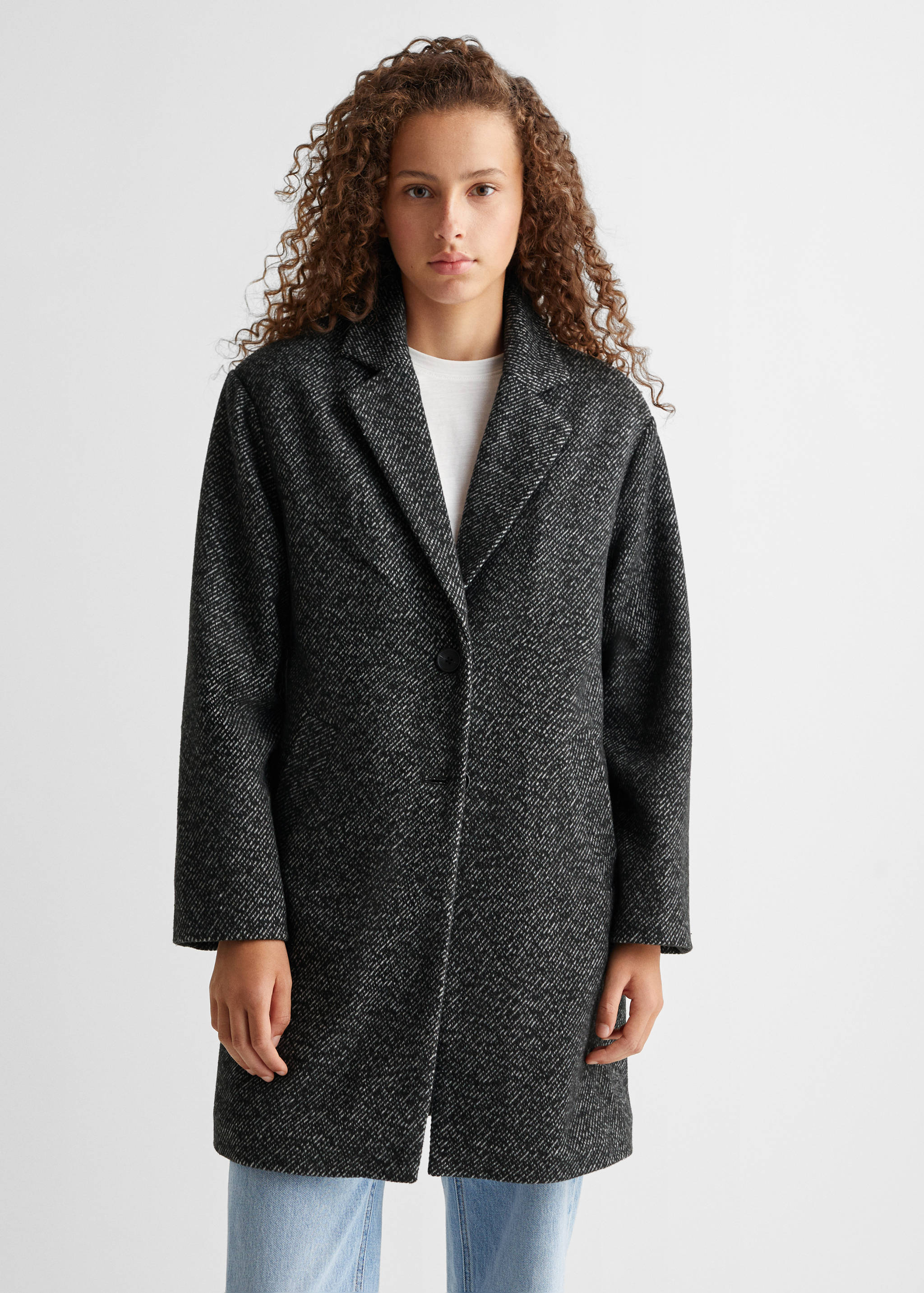 Flecked wool-blend coat - Medium plane