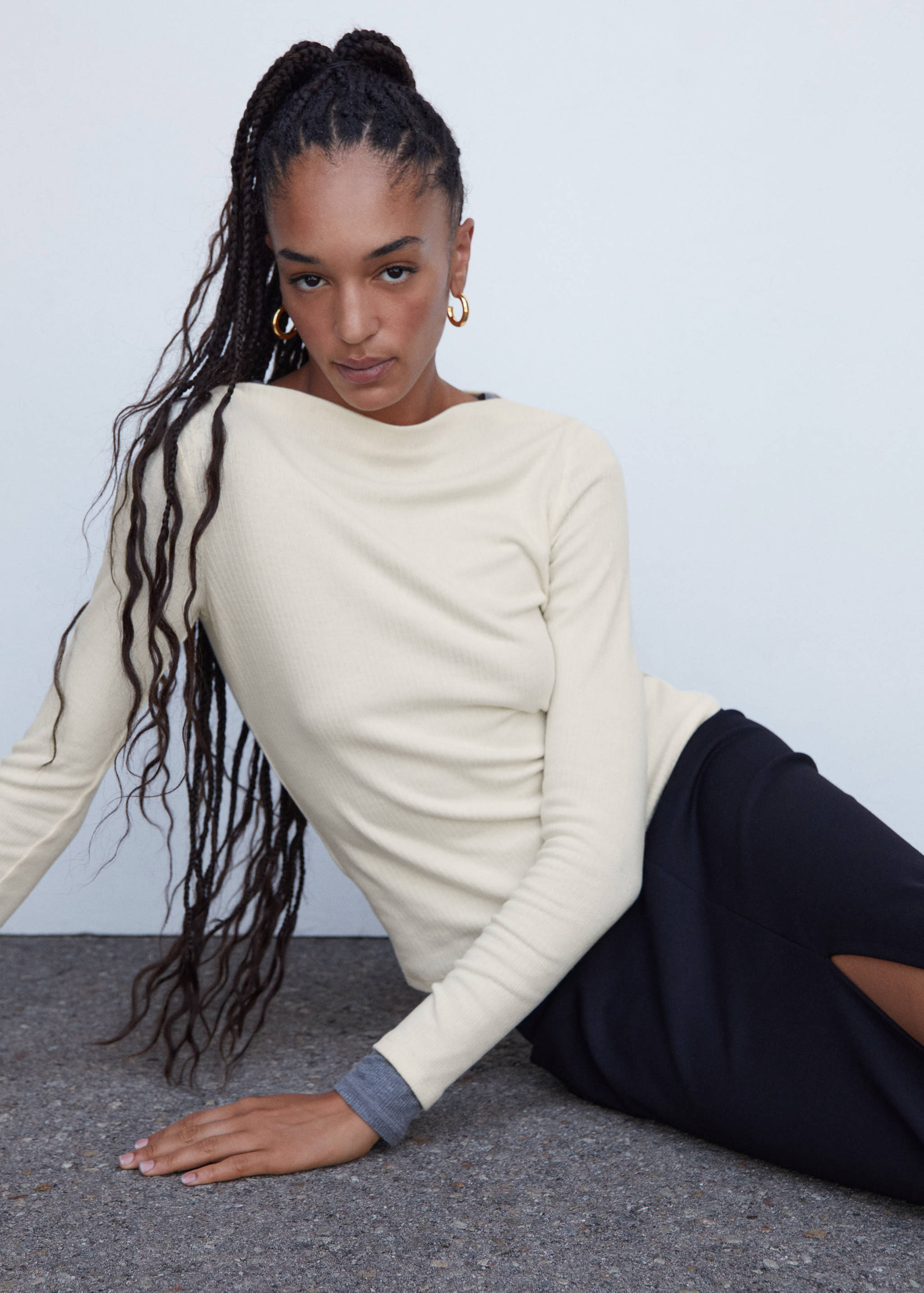 Boat neck t-shirt - Details of the article 2