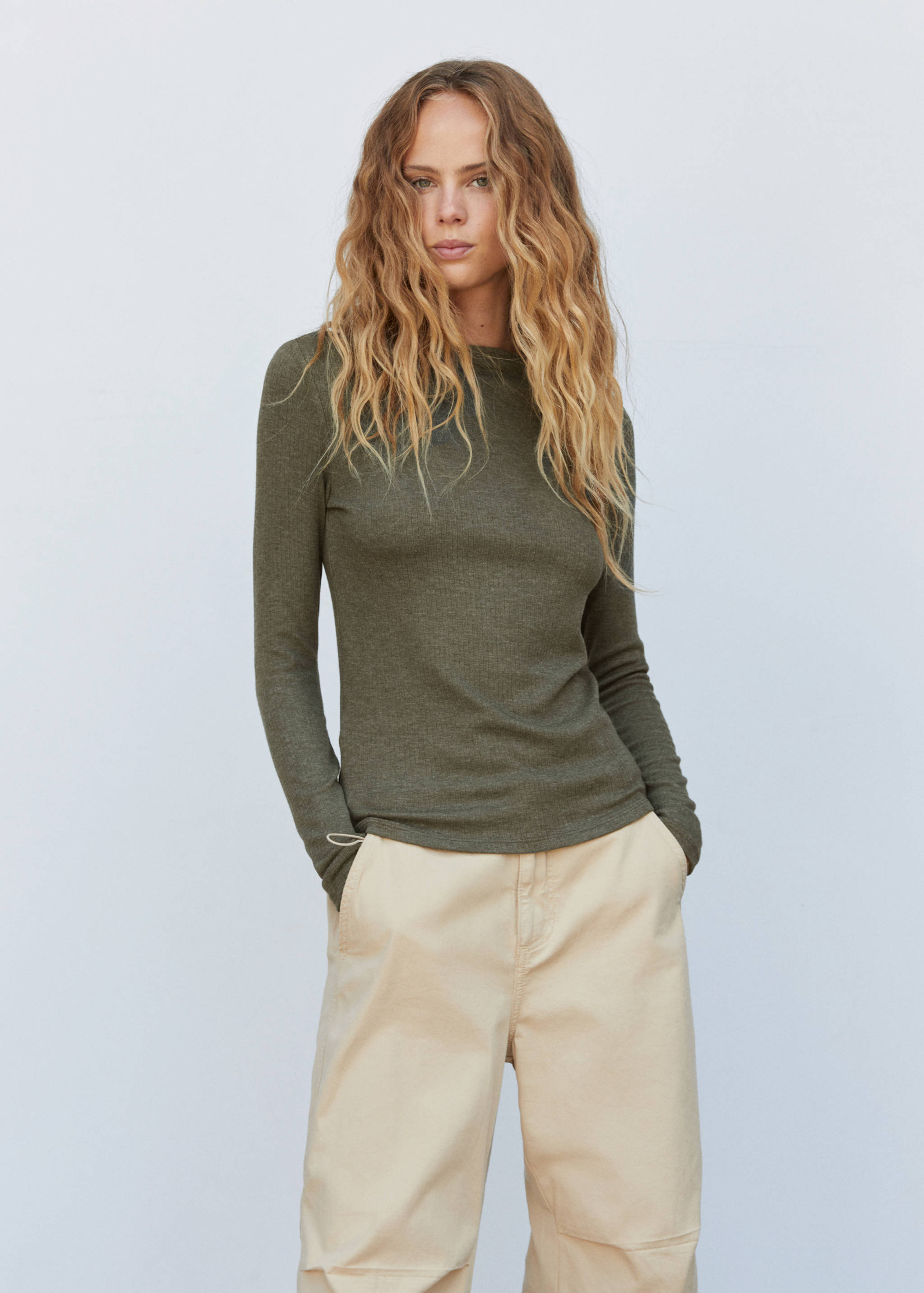 Boat neck t-shirt - Medium plane