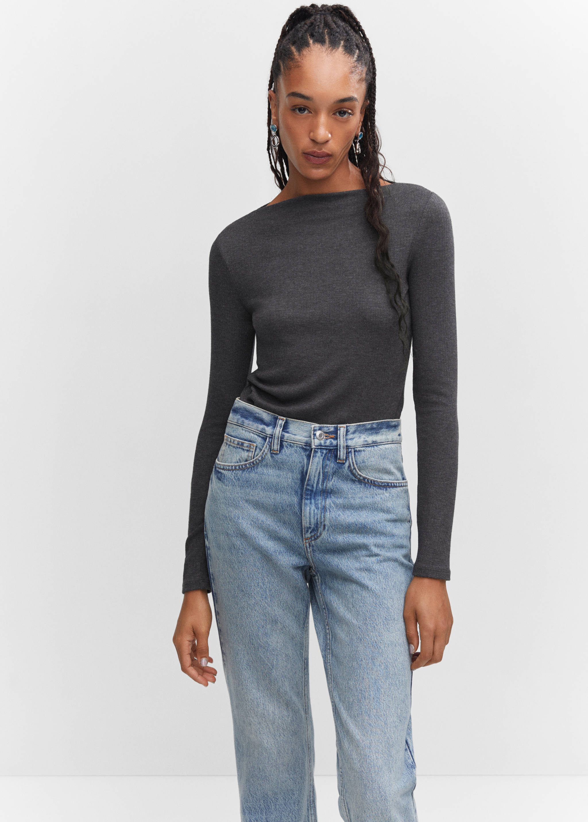 Boat neck t-shirt - Medium plane