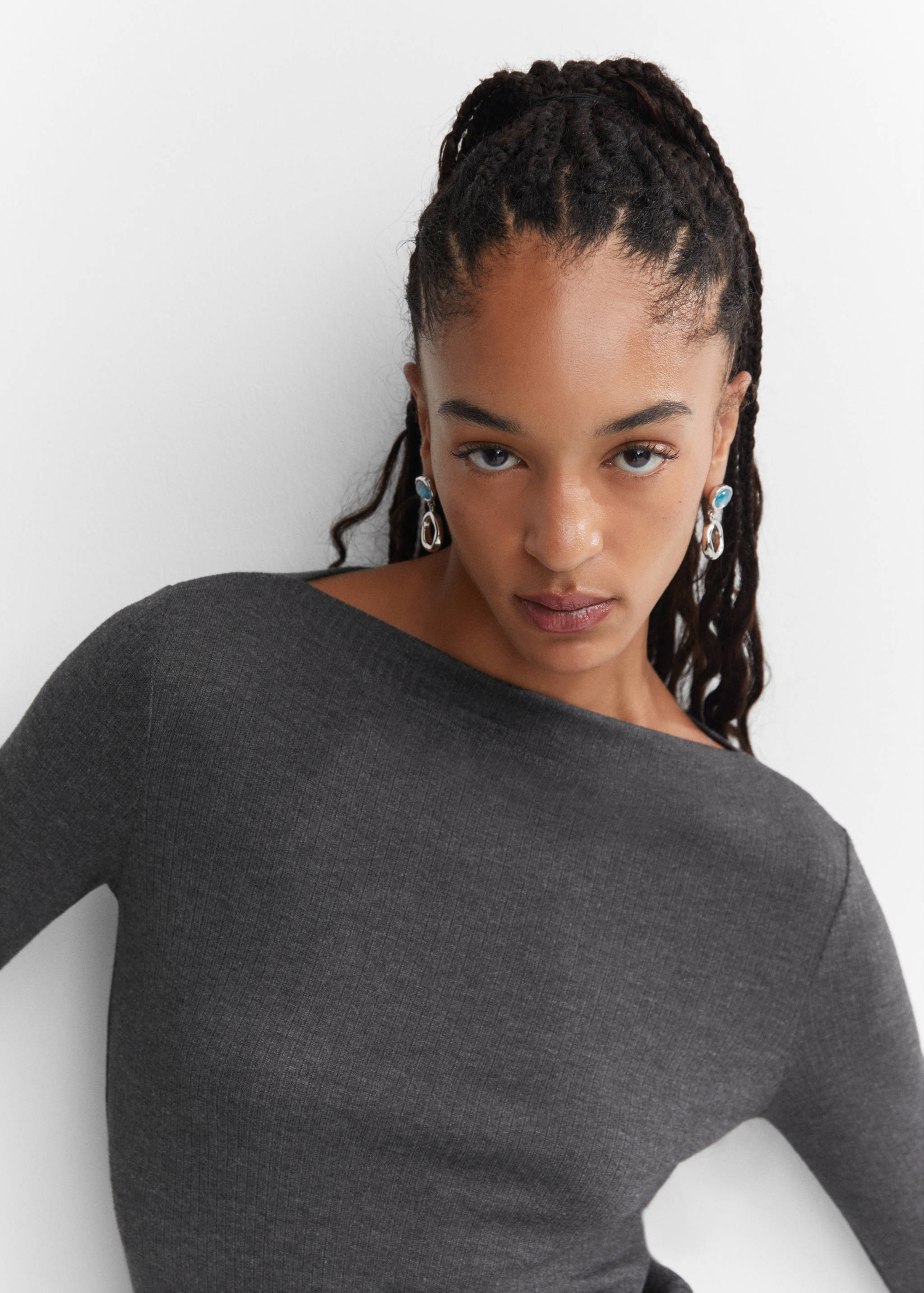 Boat neck t-shirt - Details of the article 1