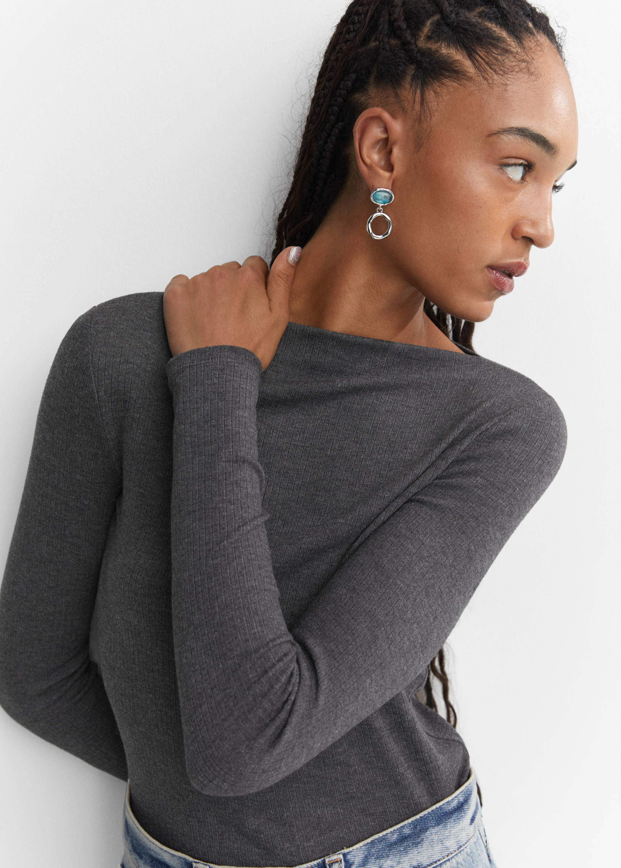 Boat neck t-shirt - Details of the article 2