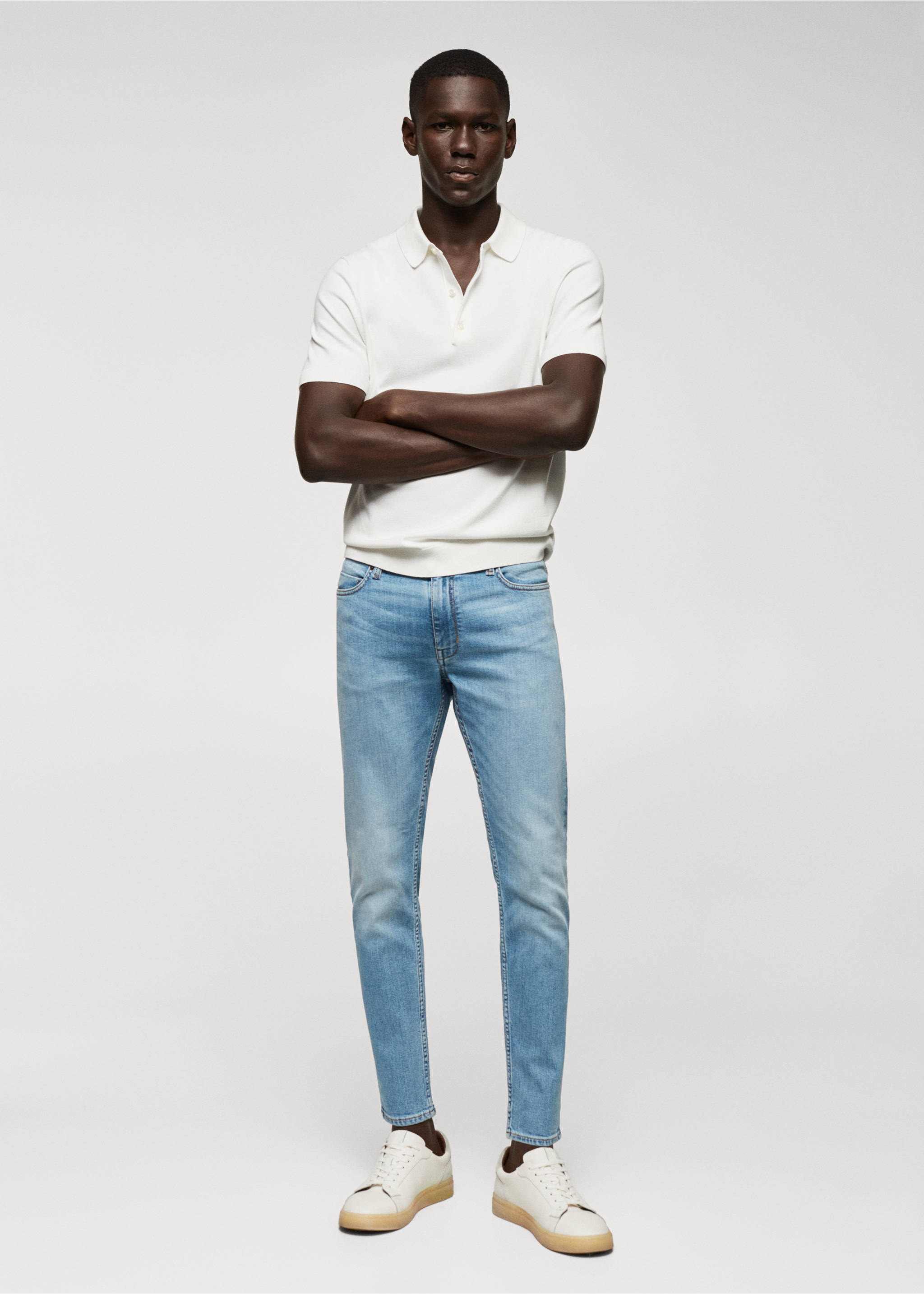Tom tapered cropped jeans - General plane, Medium Blue. Ref: 57004411-00.
