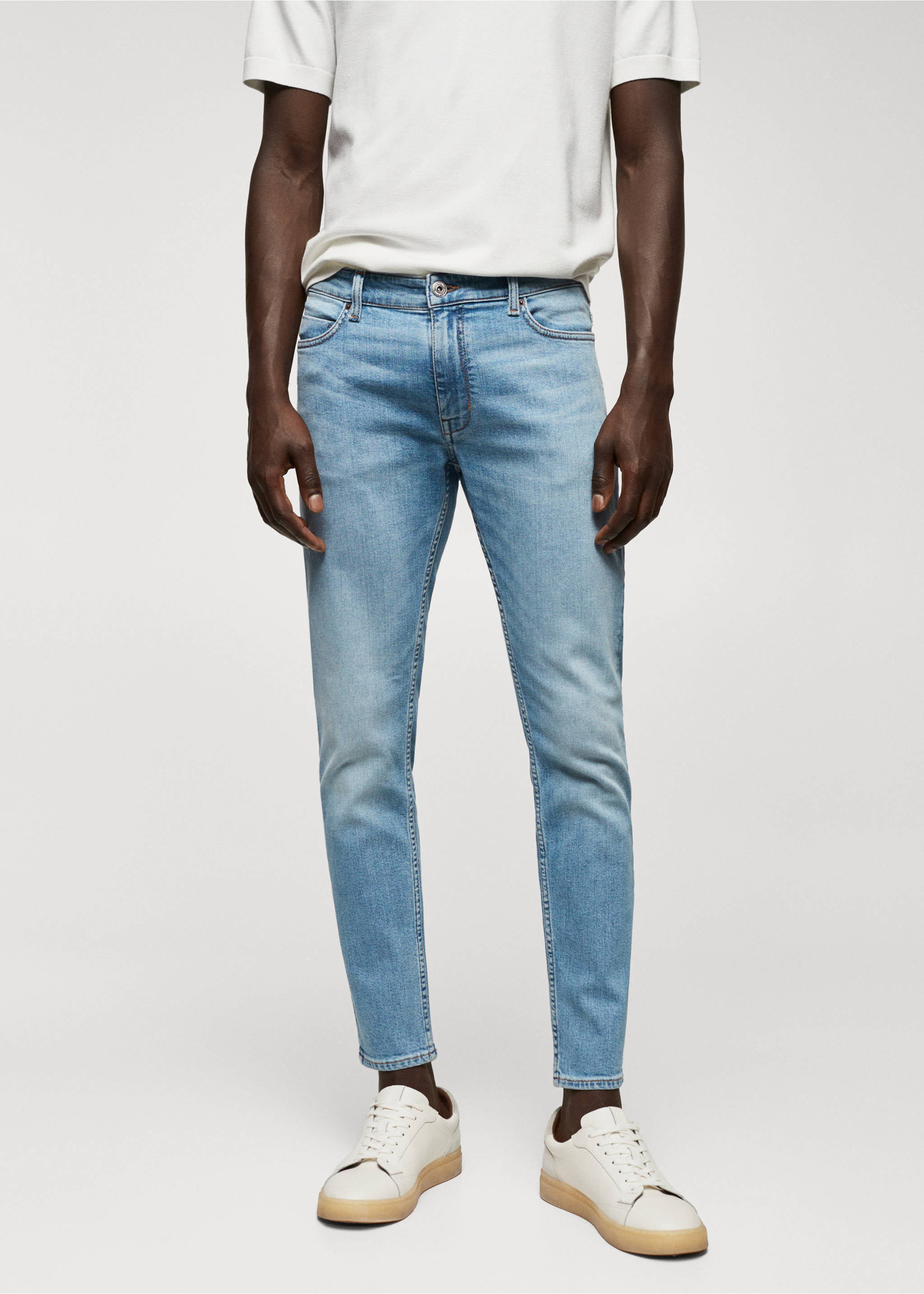 Tom tapered cropped jeans - Medium plane, Medium Blue. Ref: 57004411-00.