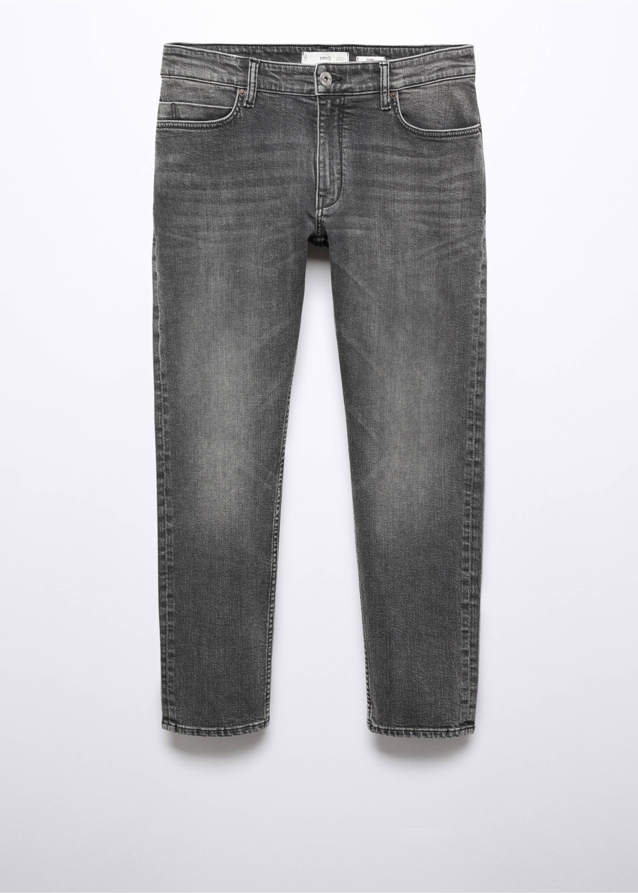 Tom tapered cropped jeans - Article without model, Open Grey. Ref: 57004412-00.