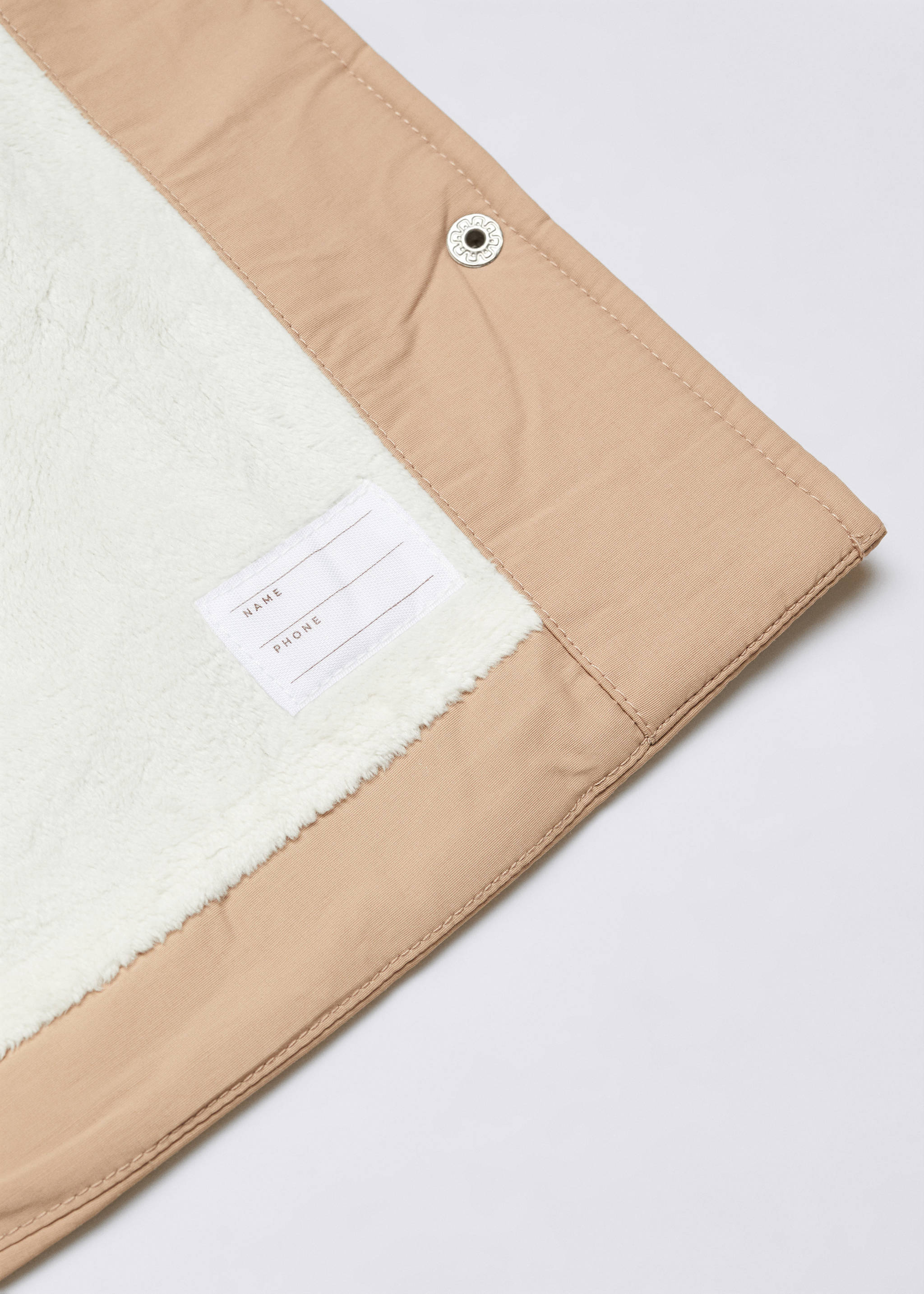 Trench coat with fur-effect collar - Details of the article 0