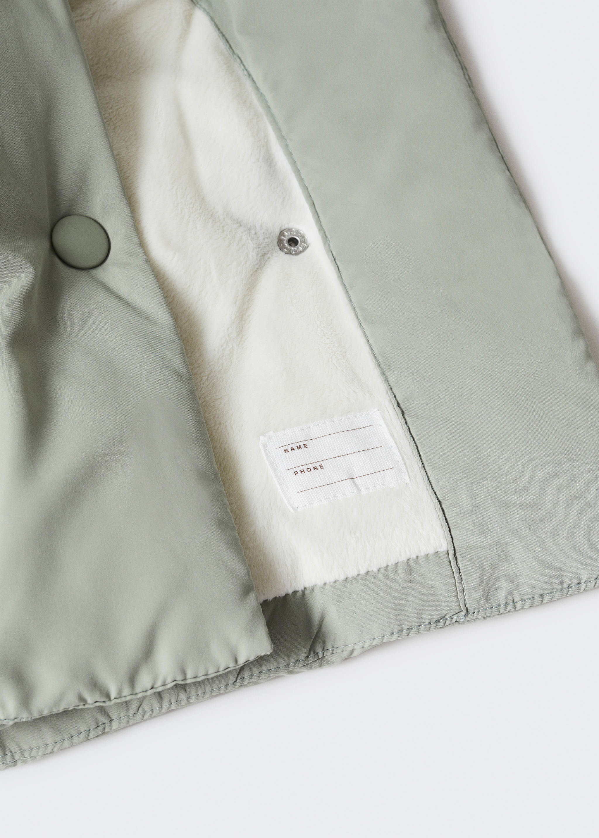 Fur-effect quilted coat - Details of the article 0