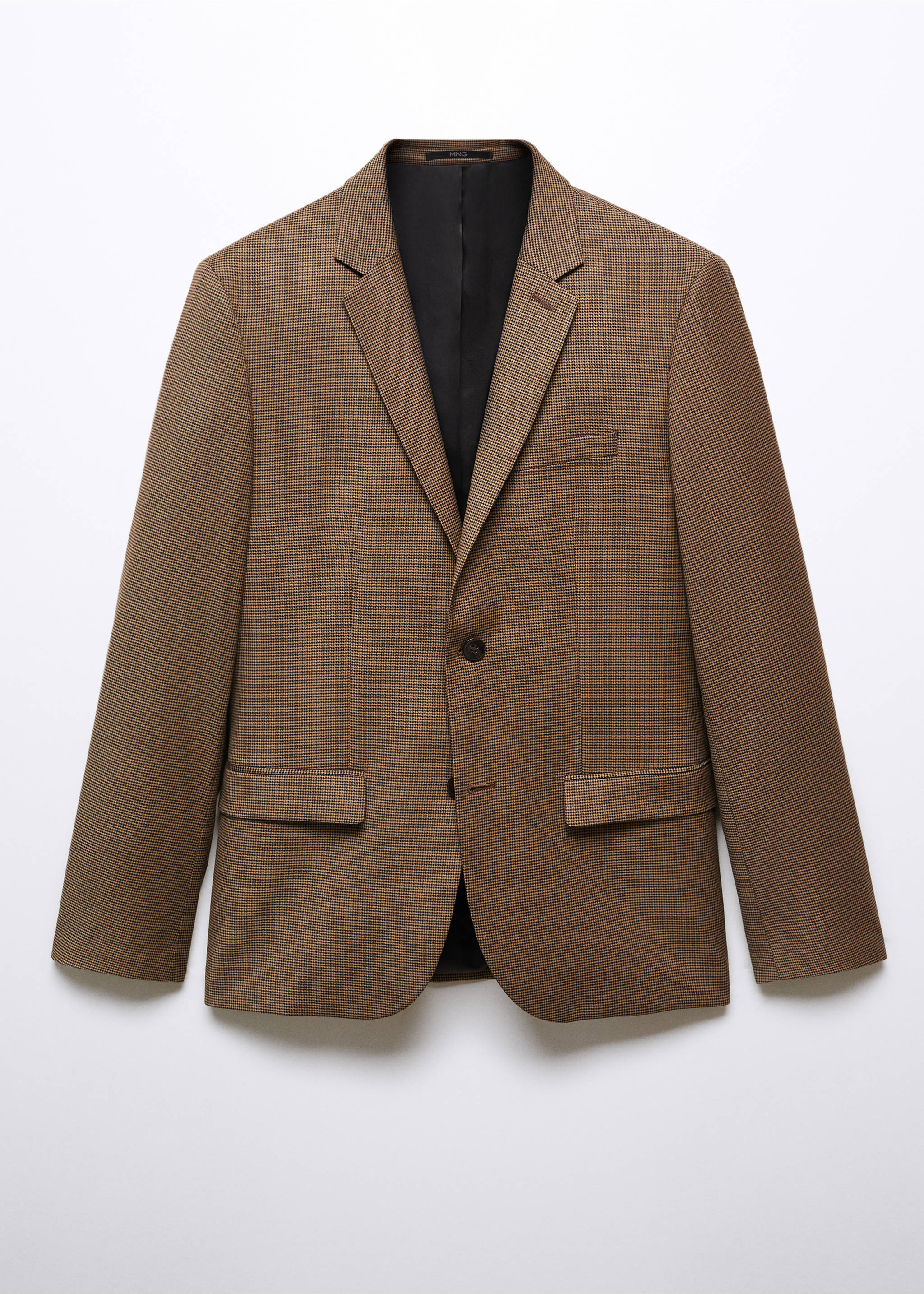 Super Slim Fit-Anzugsakko aus Stretchgewebe - Artikel ohne Model, Braun. Ref: 57004763-00.