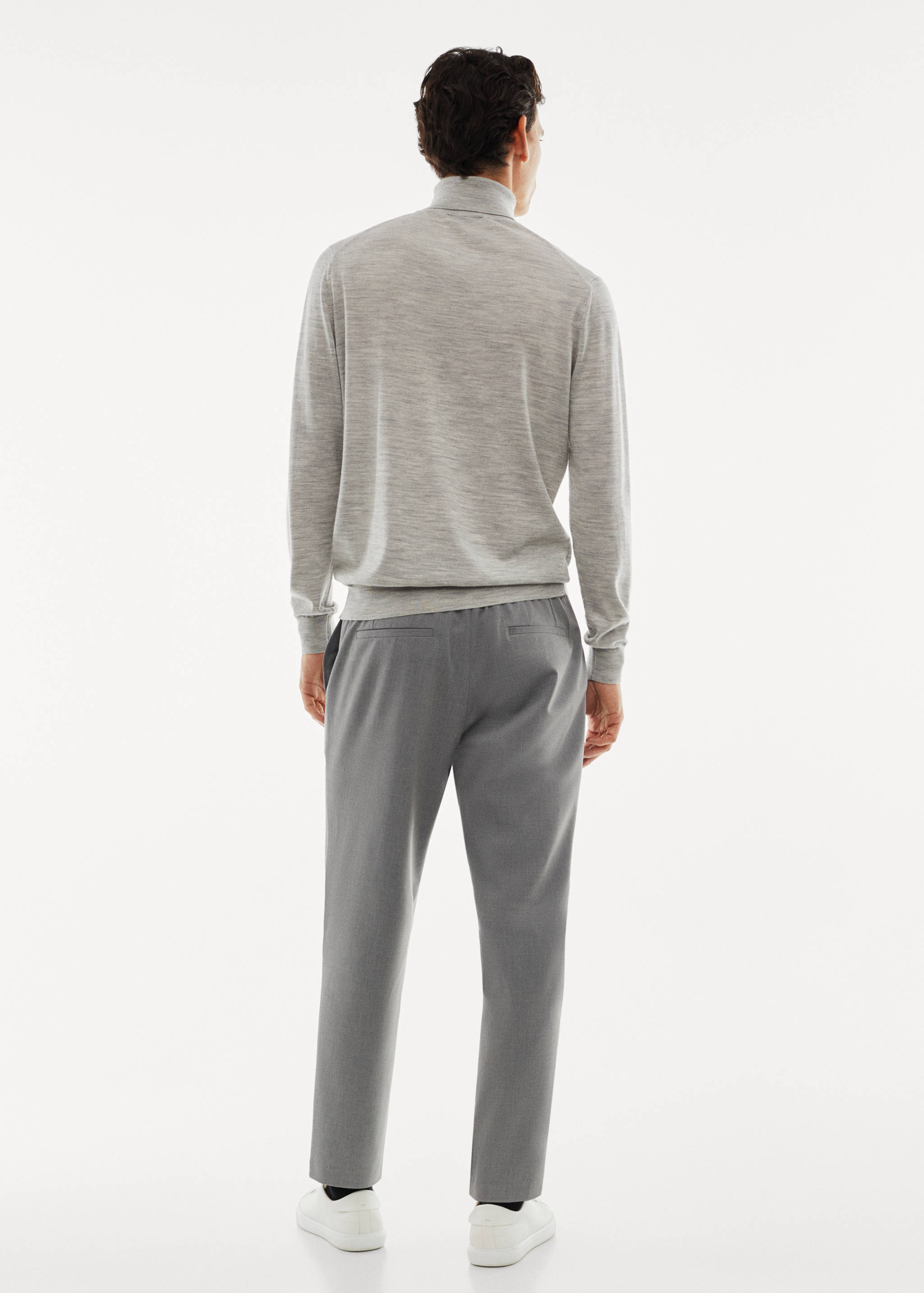 Pullover aus 100 % Merinowolle mit Rollkragen - Rückseite des Artikels