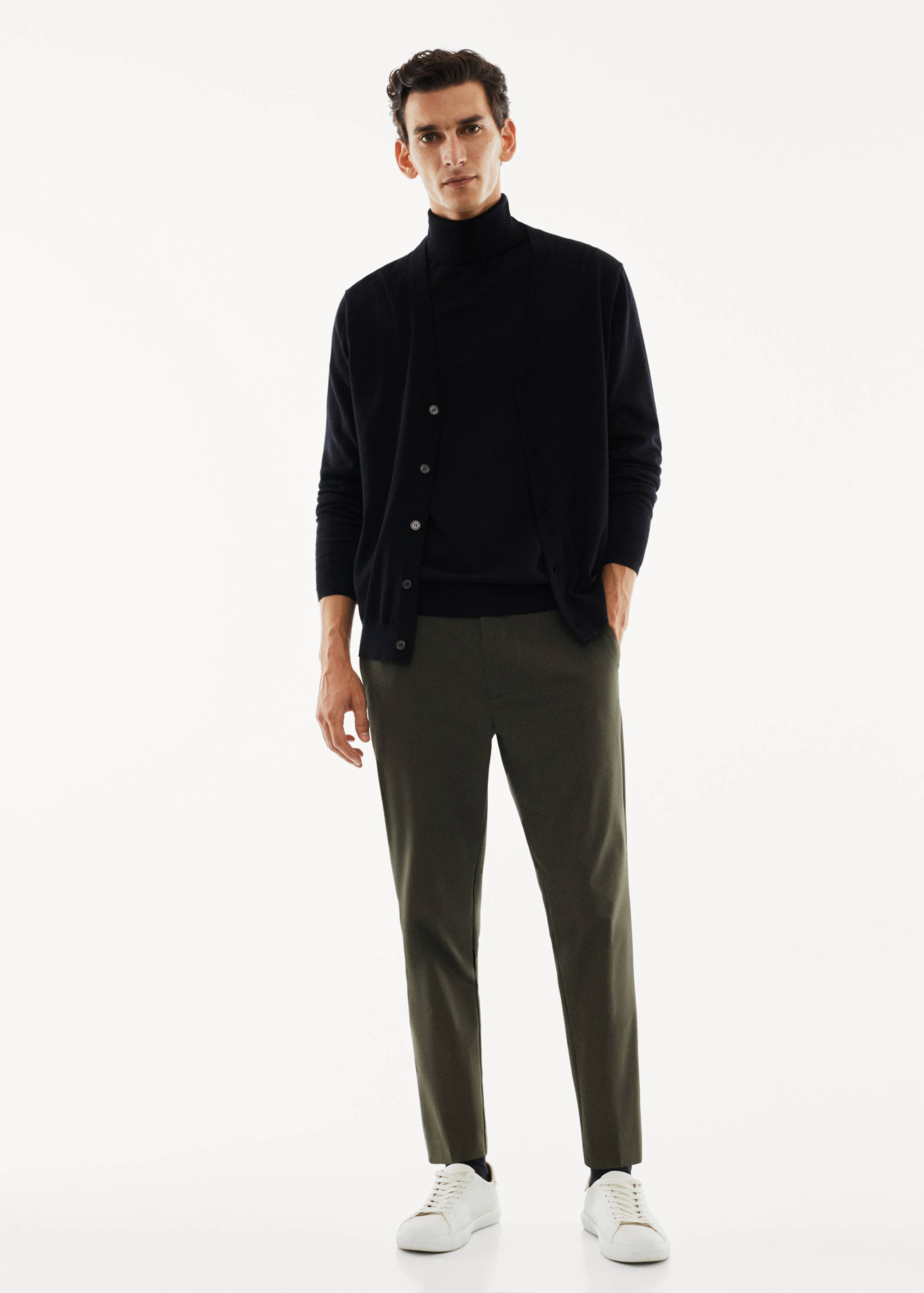 Pullover aus 100 % Merinowolle mit Rollkragen - Allgemeine Ansicht