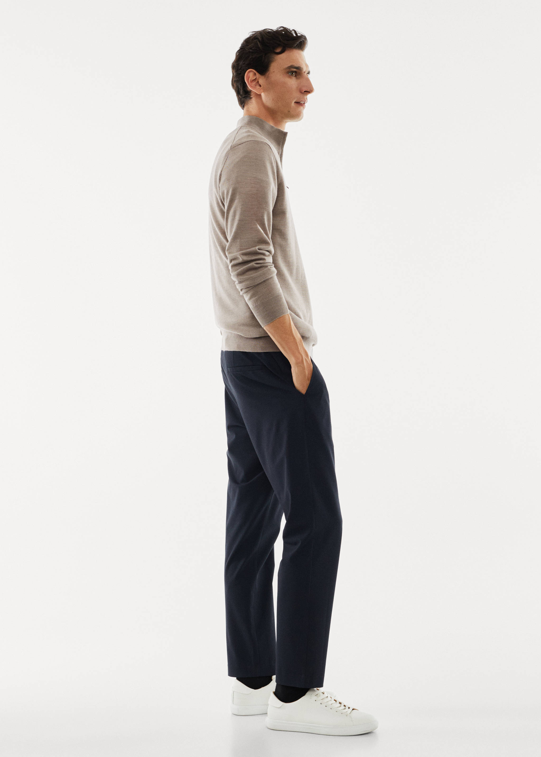 Jersei 100% llana merina coll cremallera - Detall de l'article 2