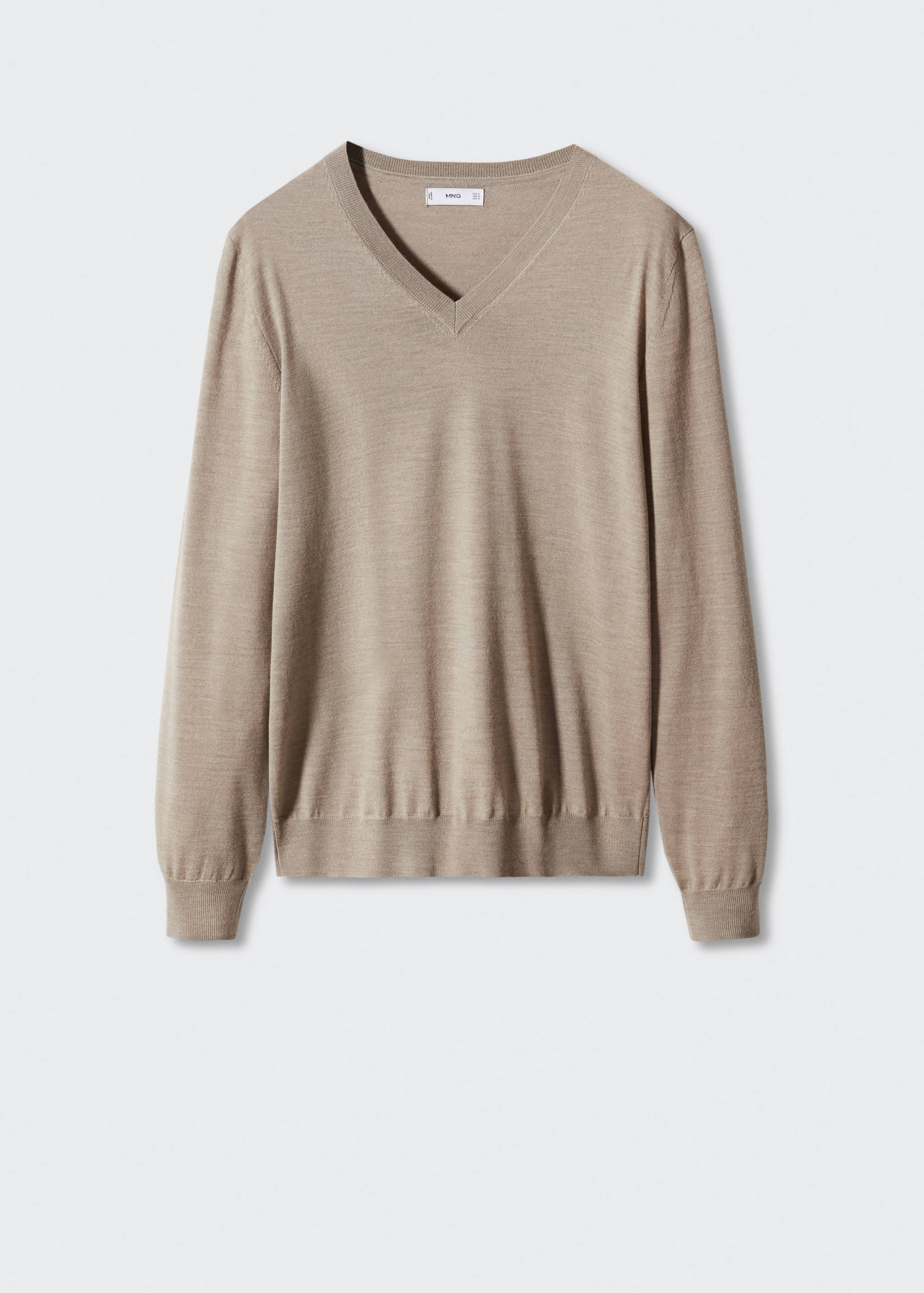 Pull-over 100 % laine mérinos col V - Article sans modèle