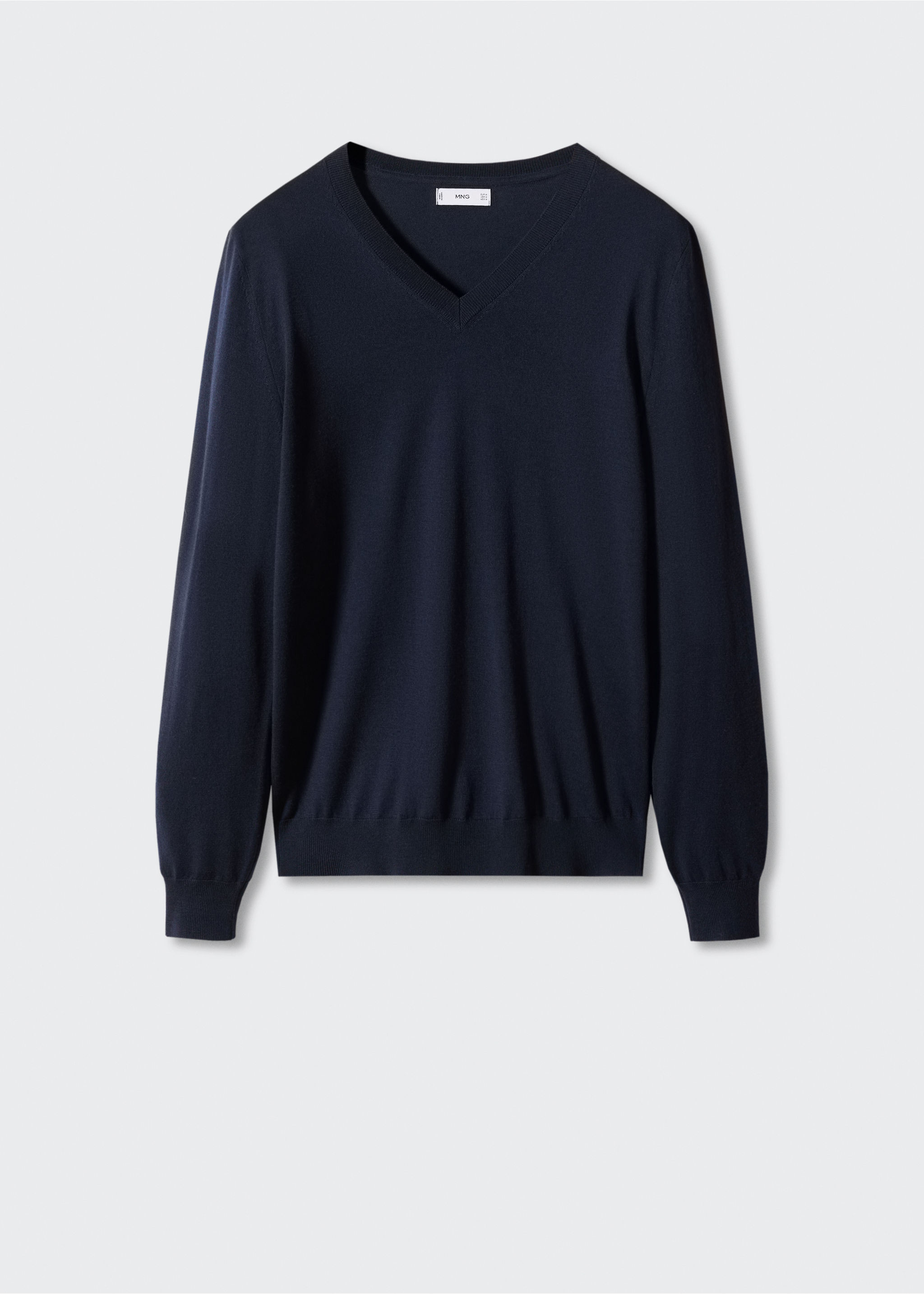 100% merino wool V-neck sweater - Article without model