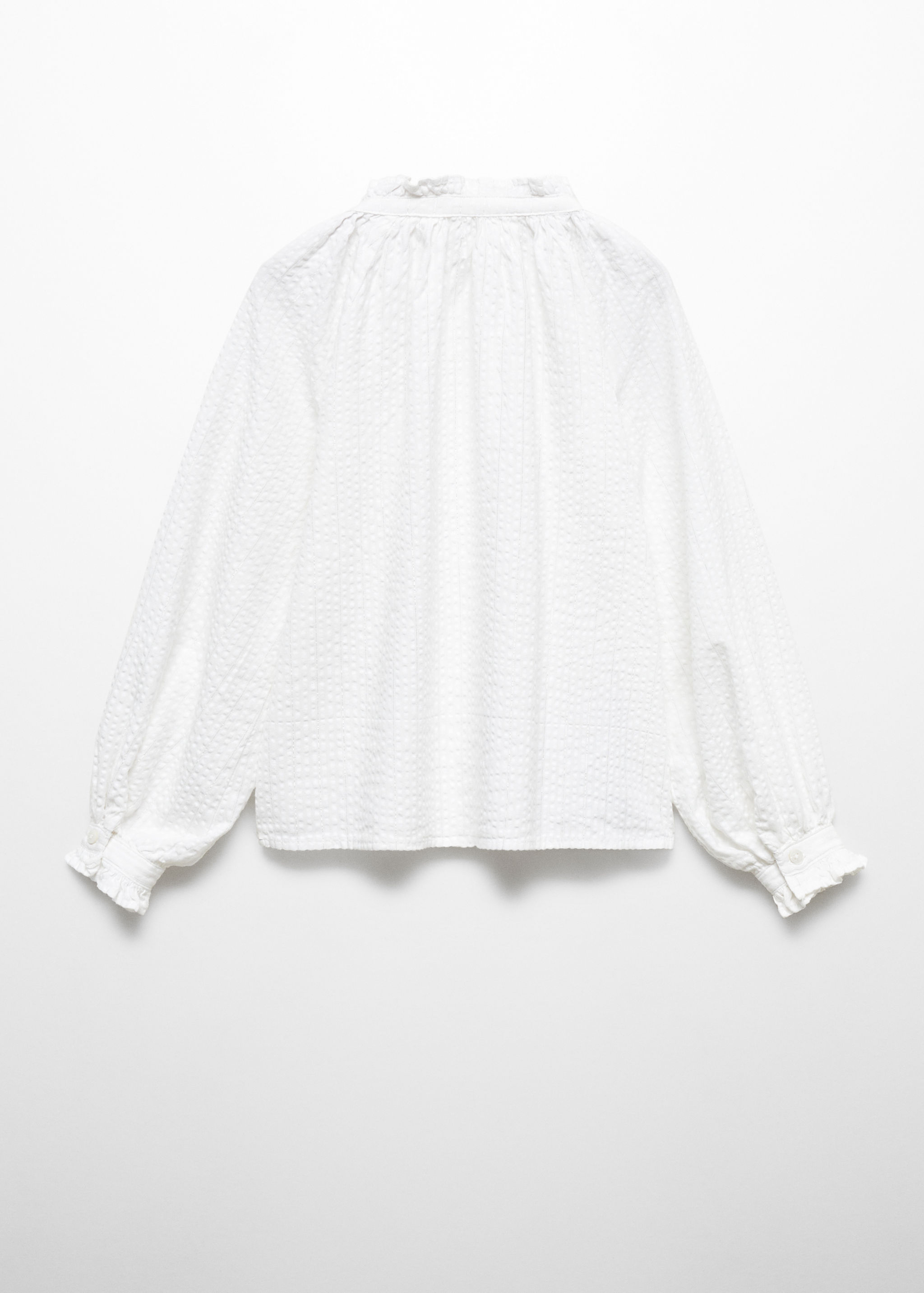 Blusa de algodão enrugada - Verso do artigo