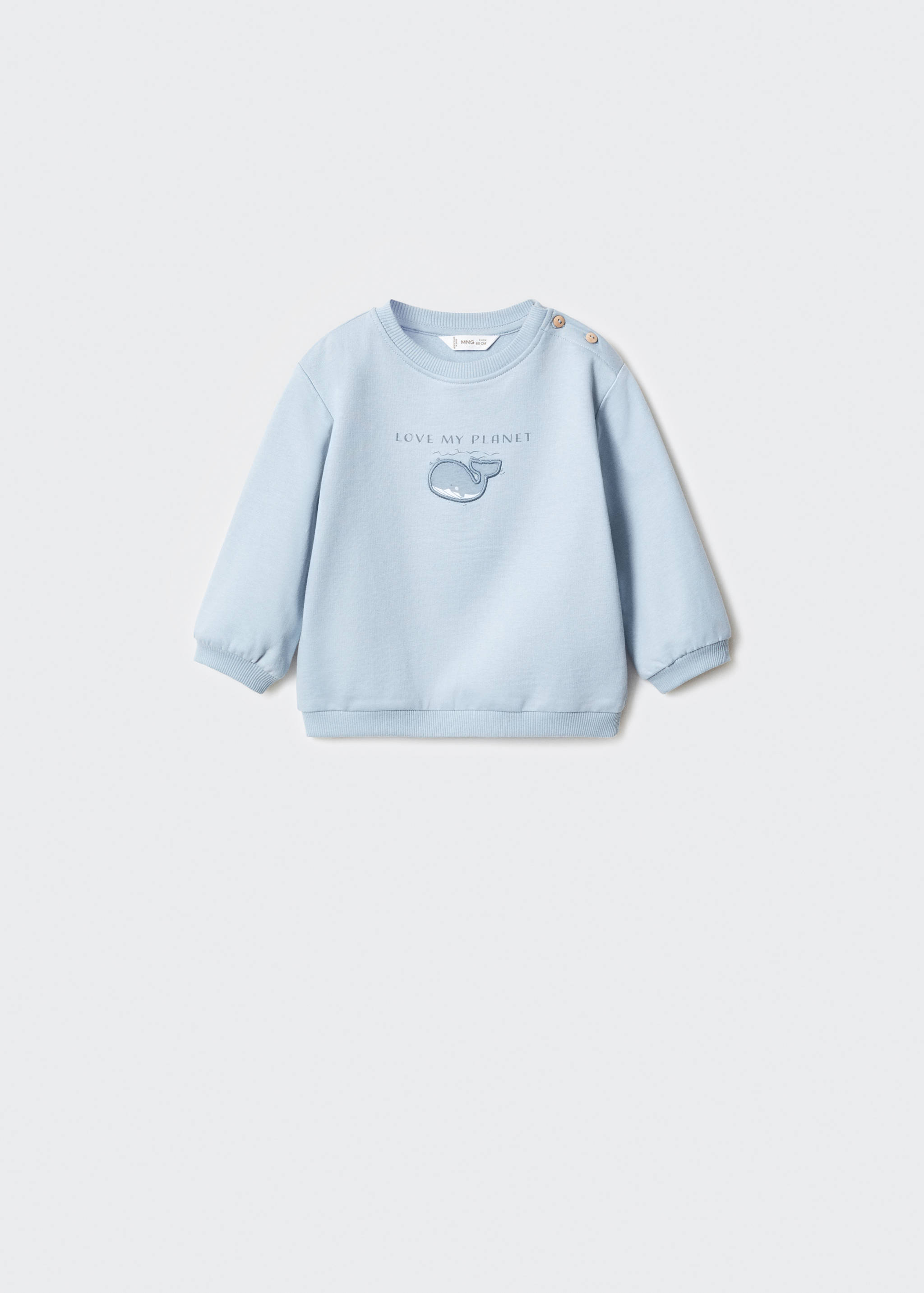 Cotton-blend printed sweatshirt - Article without model