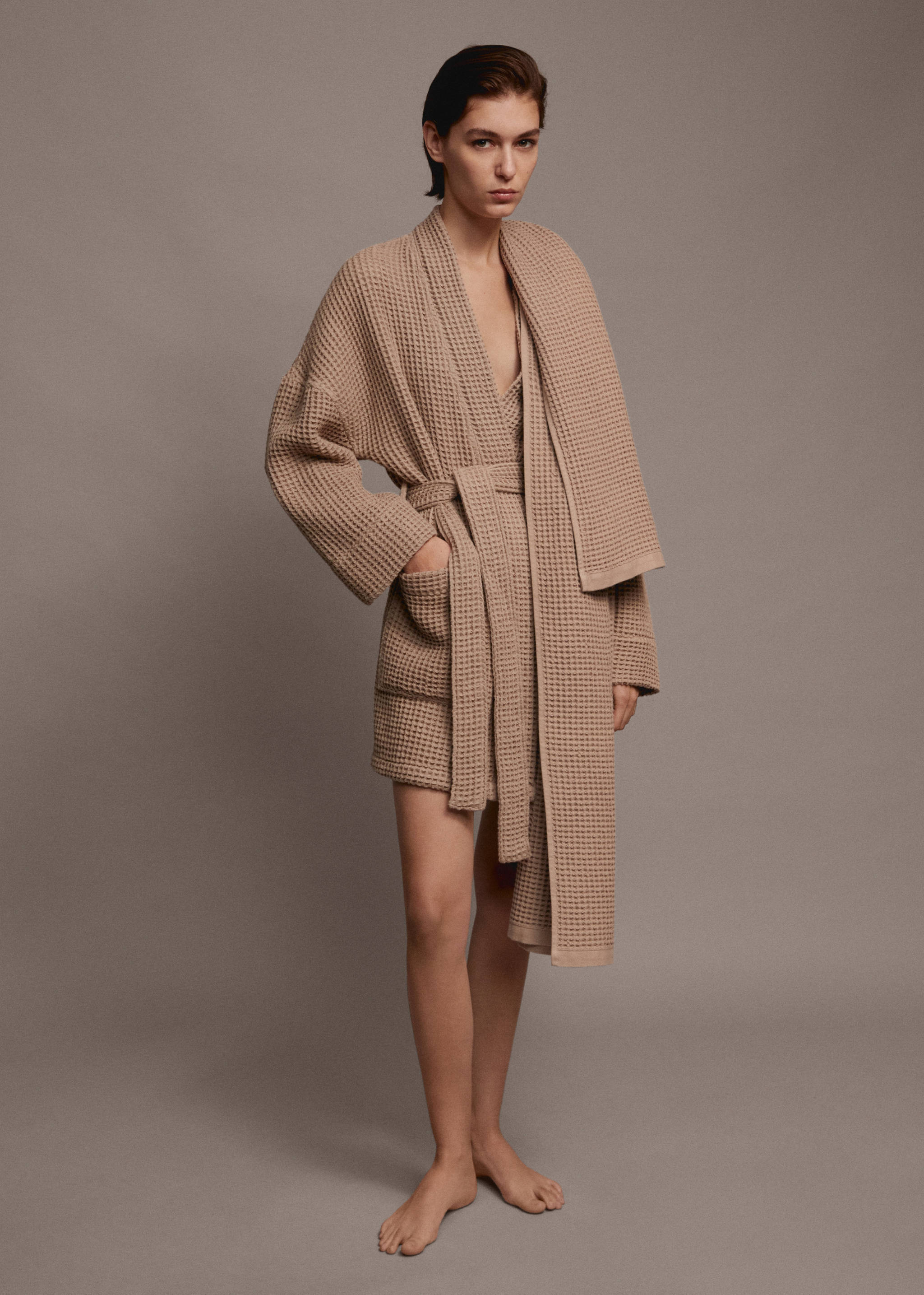 100% cotton waffle bath towel - Details of the article 9