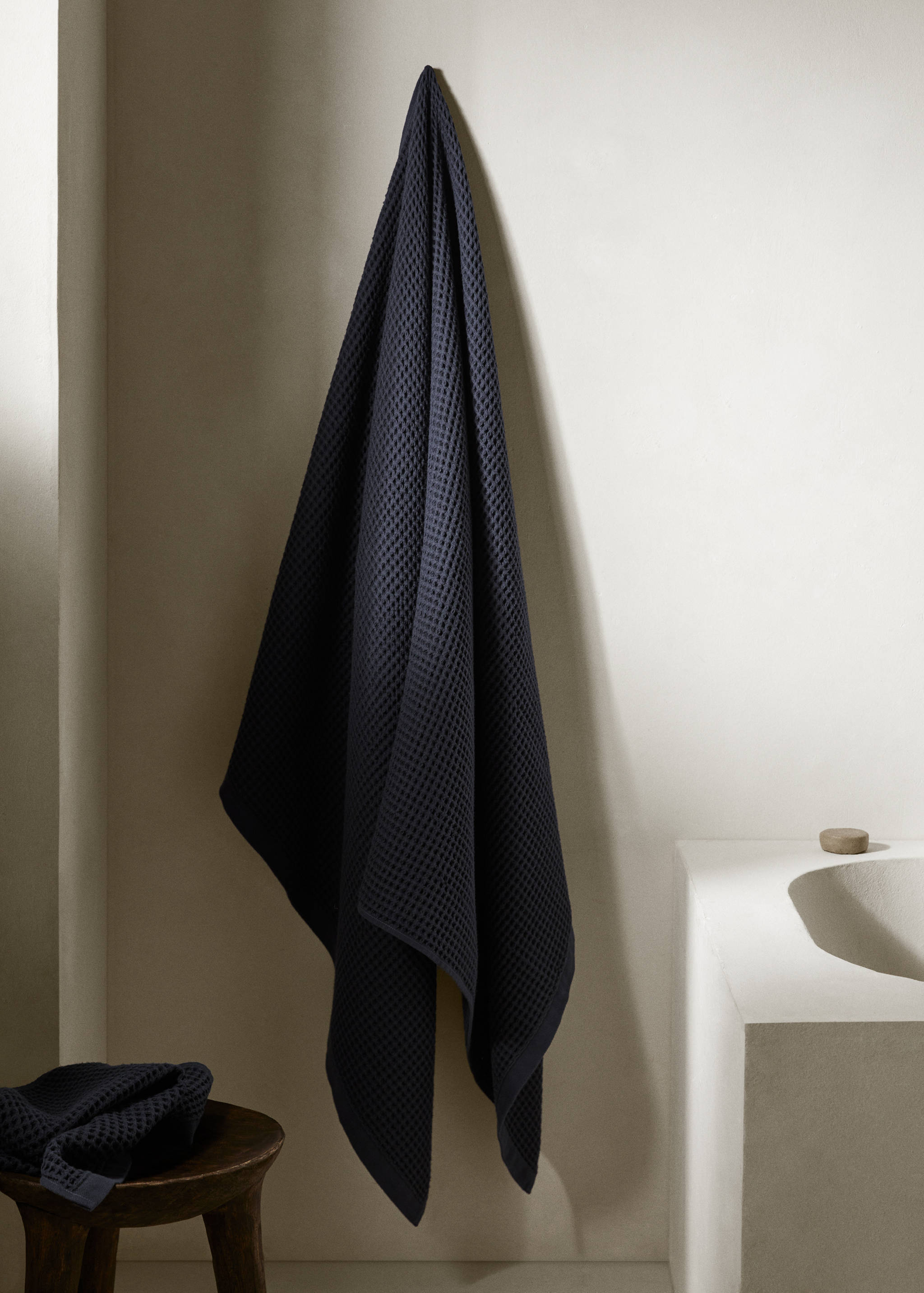 100% cotton waffle bath towel - General plane