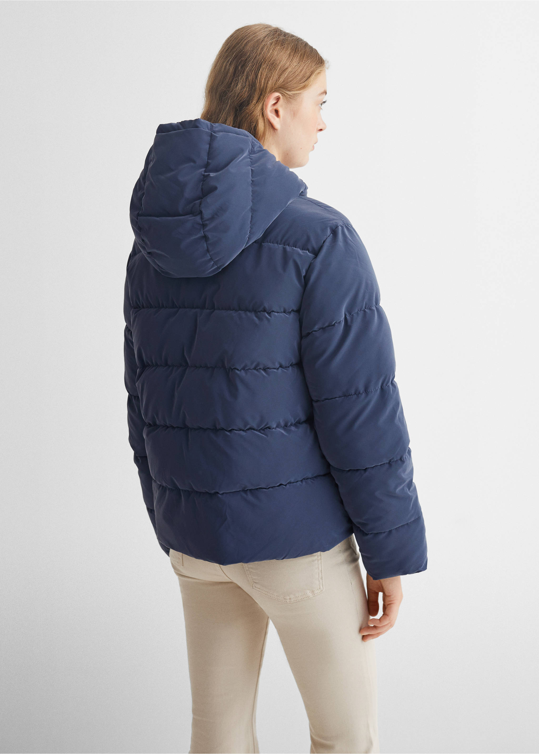 Wasserabweisende Steppjacke - Rückseite des Artikels, Dunkles Marineblau. Ref: 57005136-00.