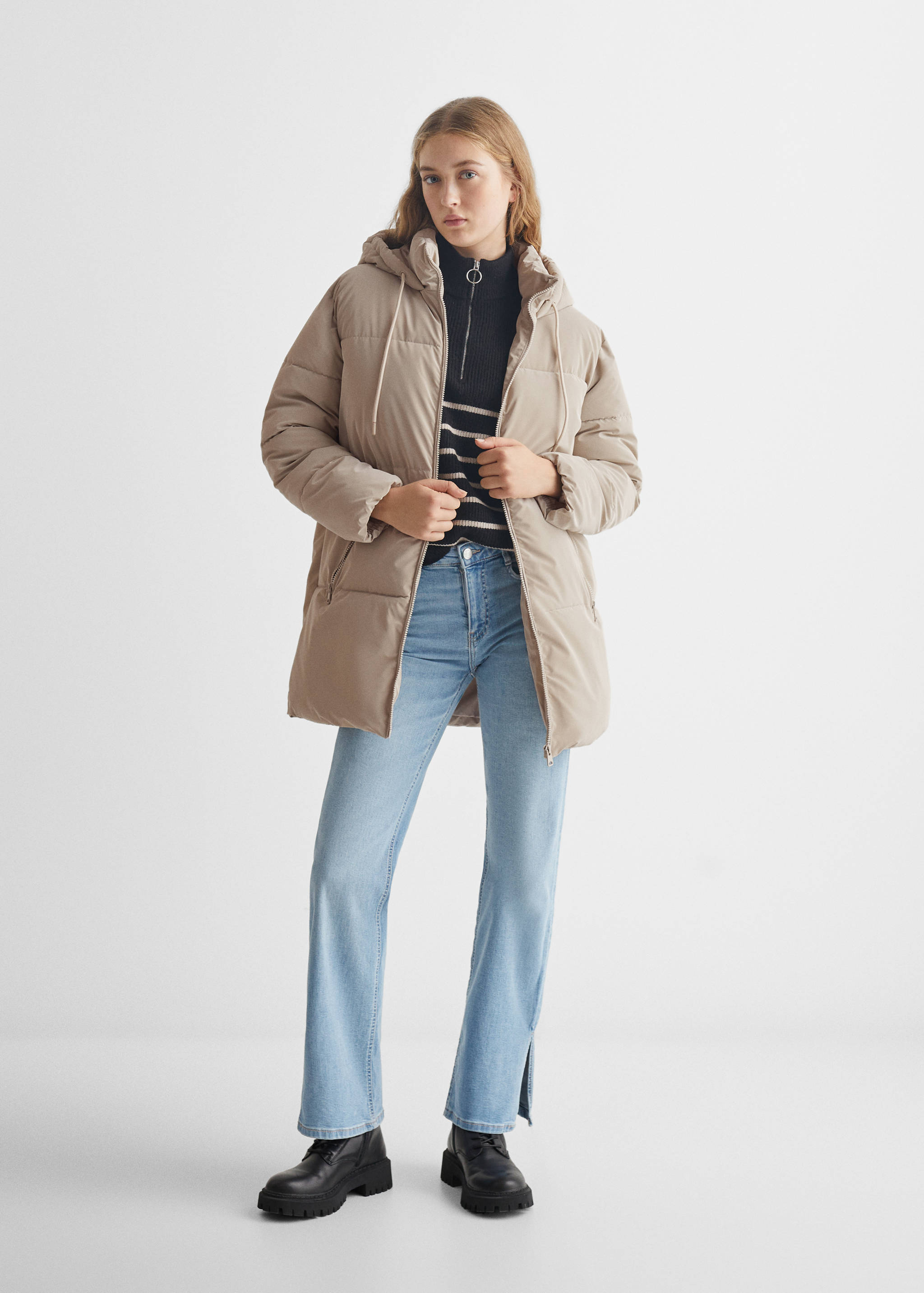 Anorak long matelassé - Plan général