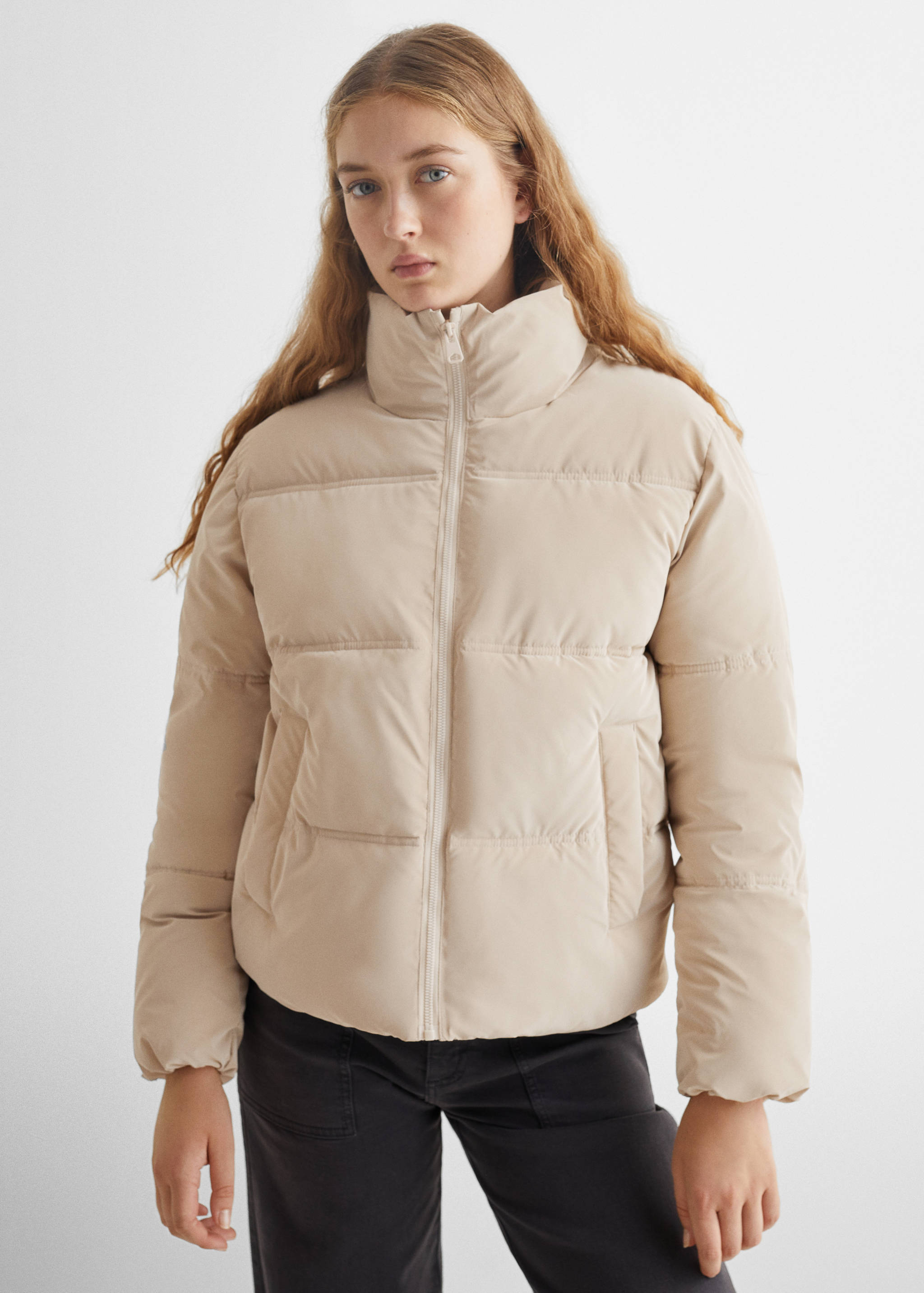 Anorak matelassé imperméable à losanges - Plan moyen