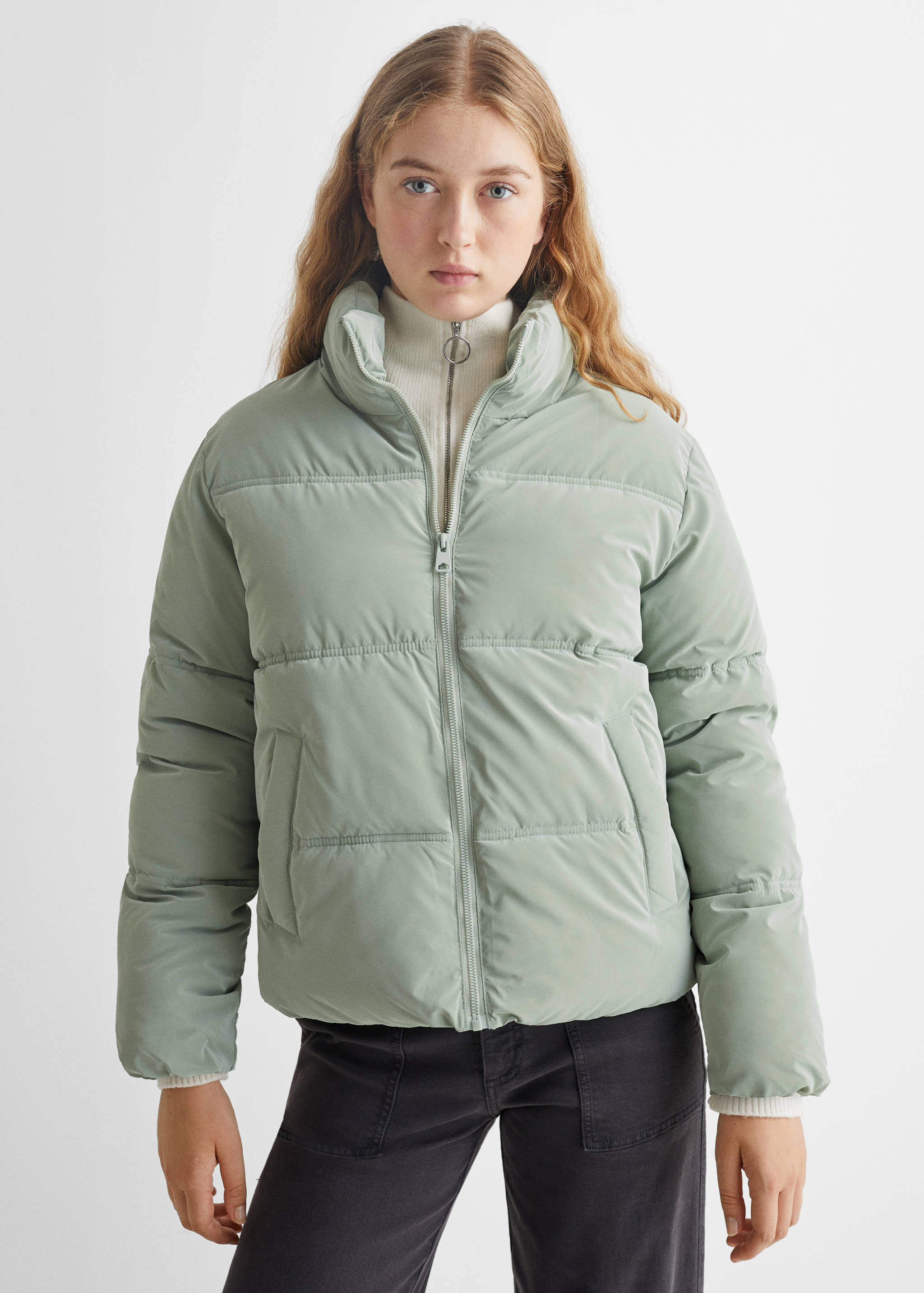 Anorak matelassé imperméable à losanges - Plan moyen