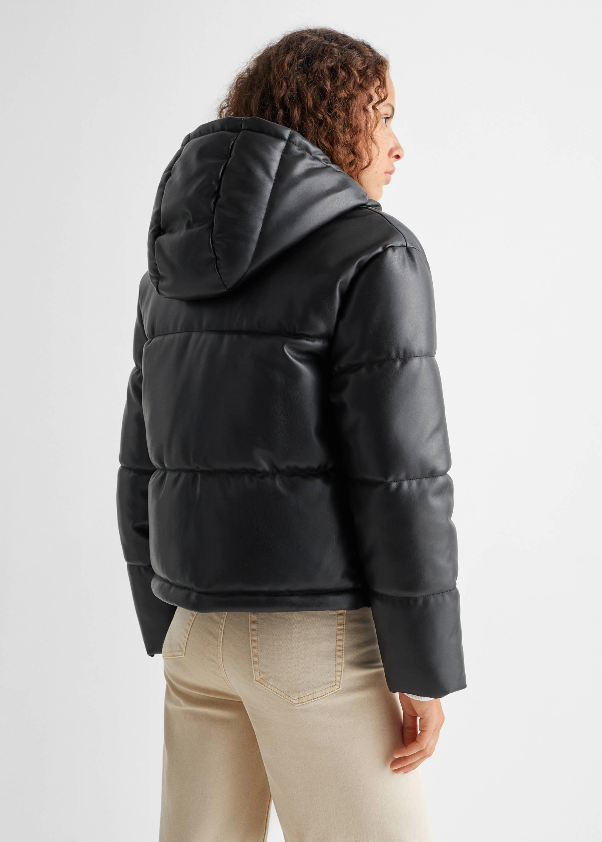 Quilted faux-leather style jacket - Reverse of the article