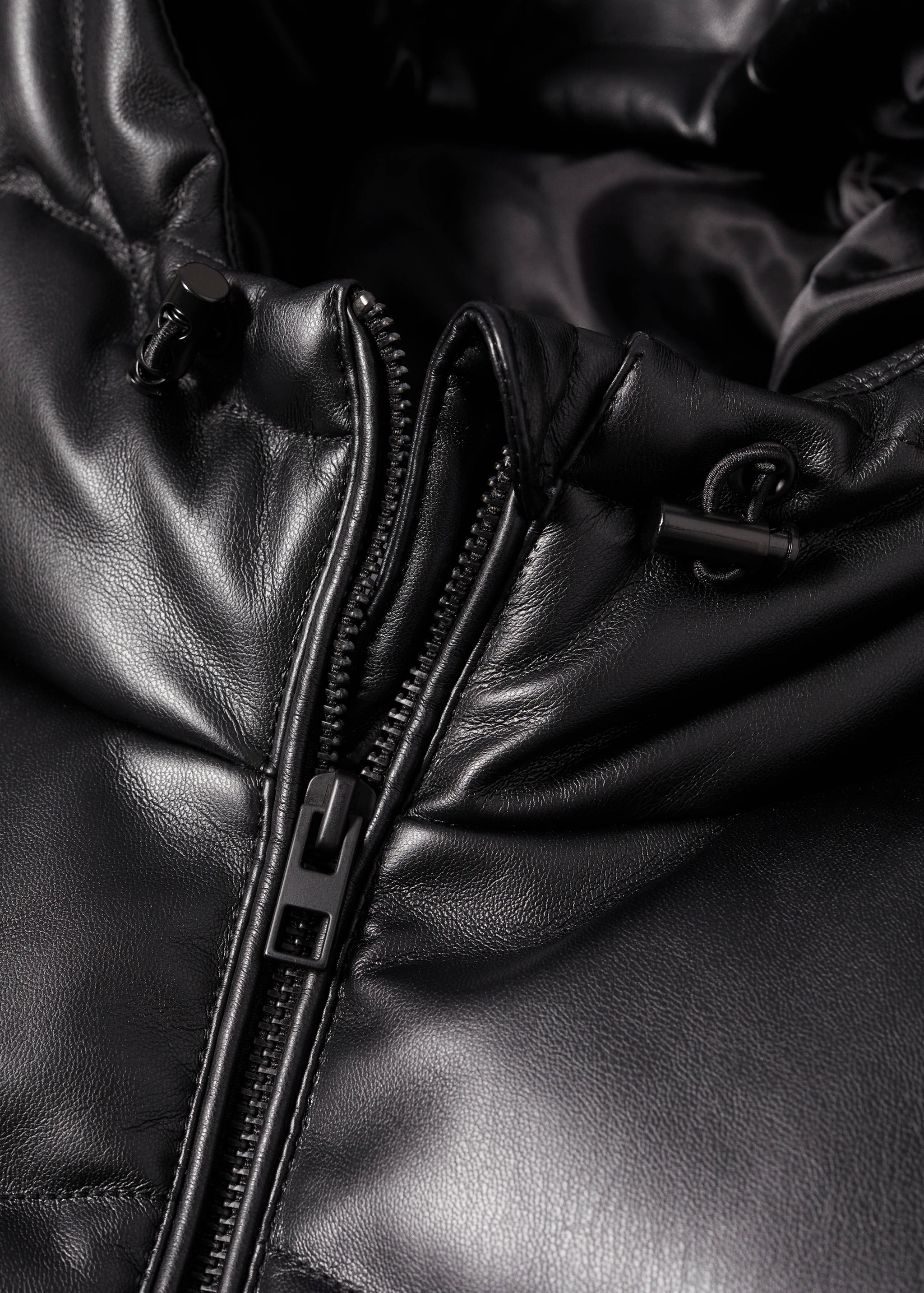 Quilted faux-leather style jacket - Details of the article 8