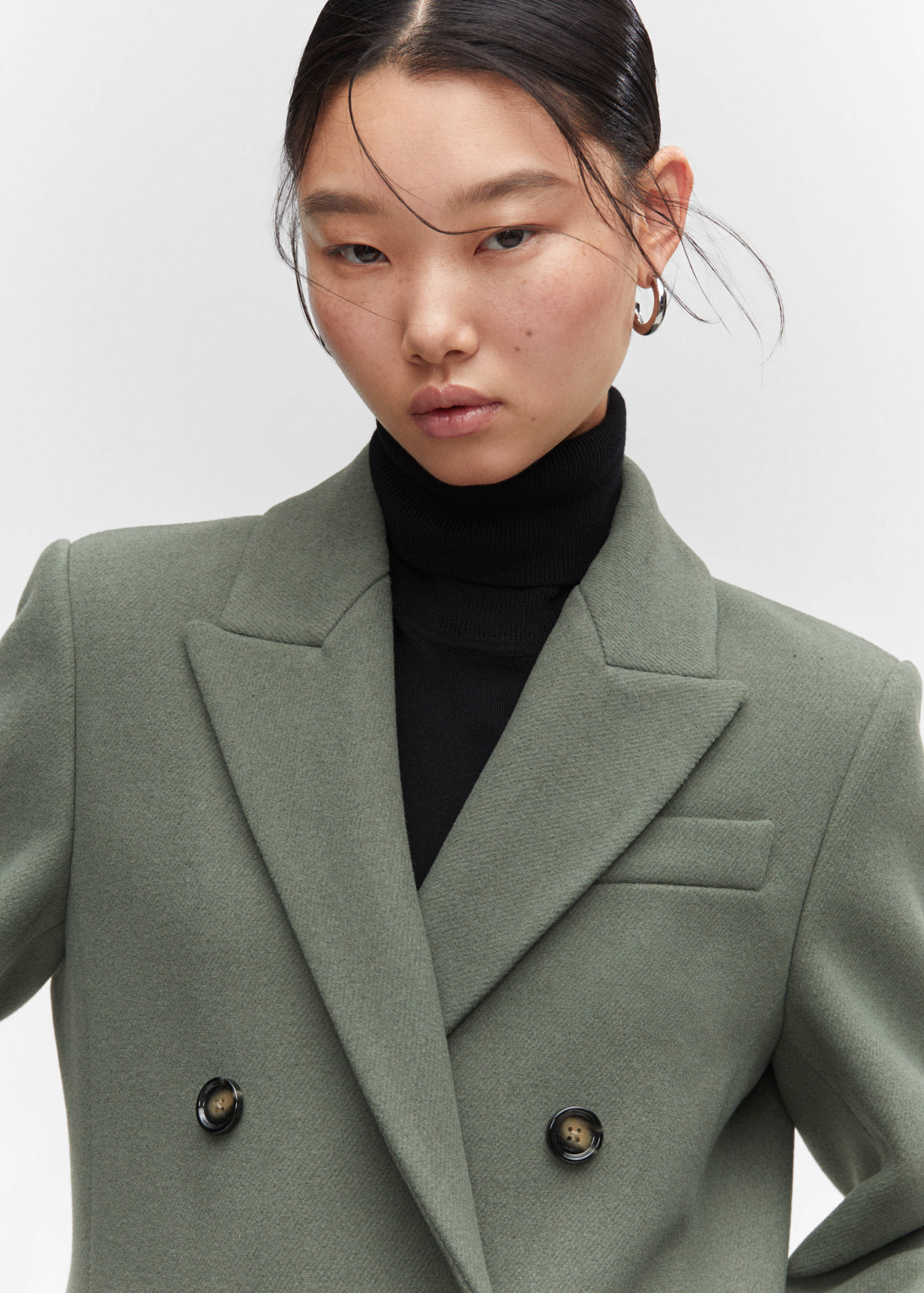 Wool double-breasted coat - Details of the article 1