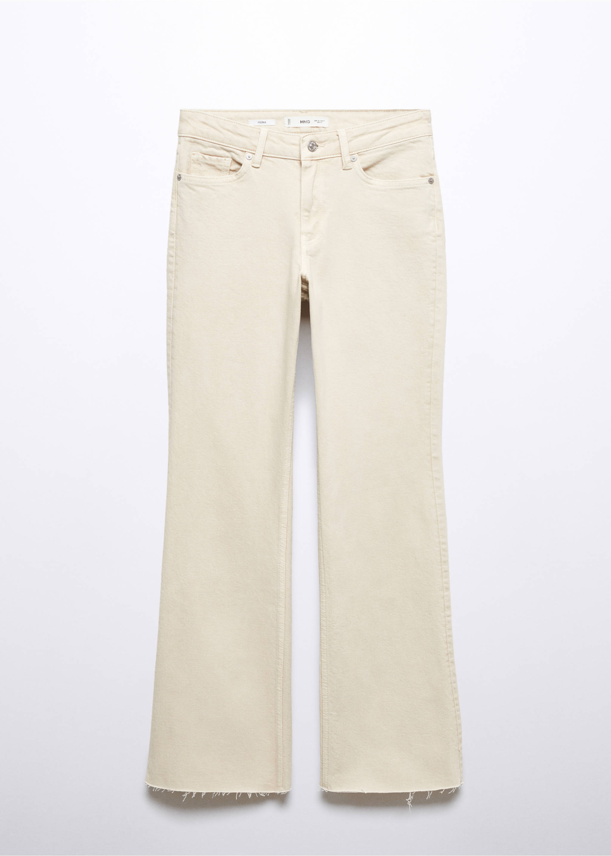 Medium-rise flared jeans - Article without model, Ecru. Ref: 57005146-00.