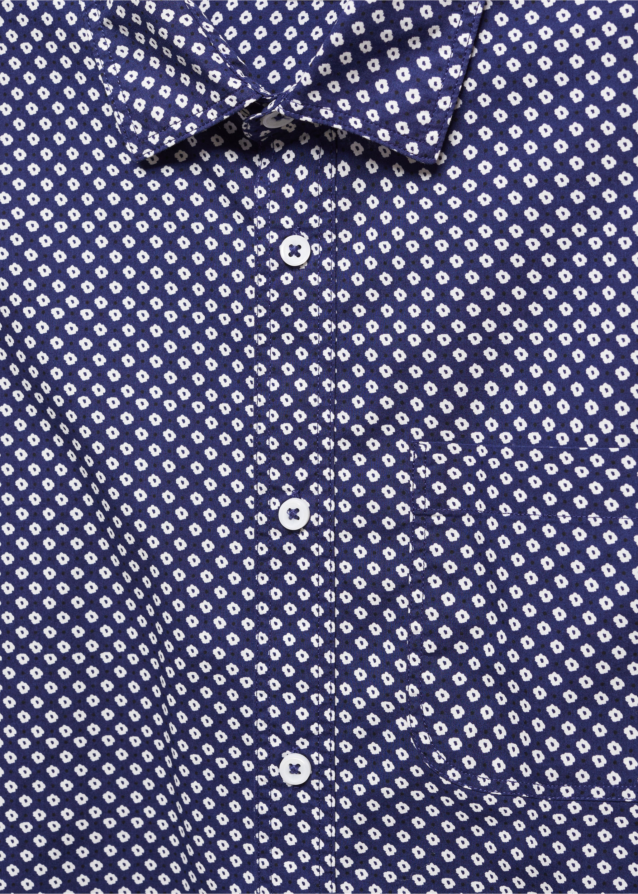 100% cotton short-sleeved mirco-patterned shirt - Details of the article 8