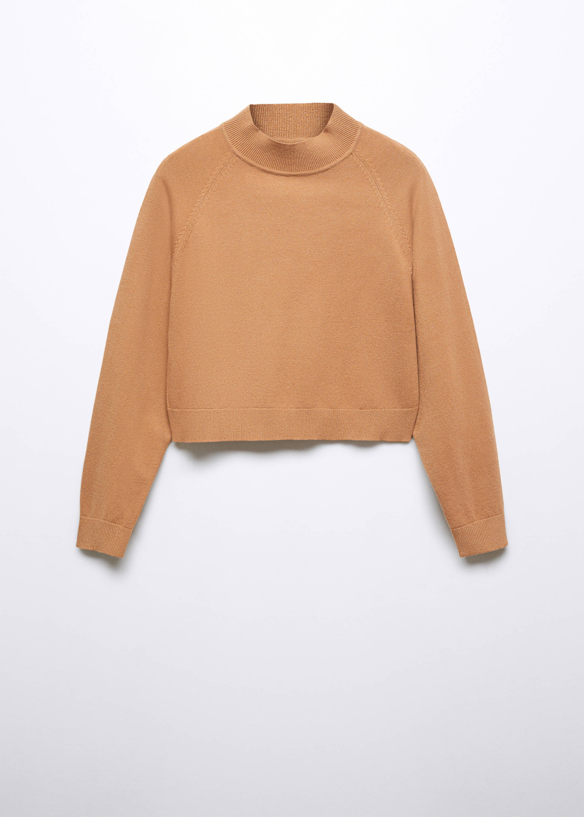 Cropped sweater with perkins neck - Article without model