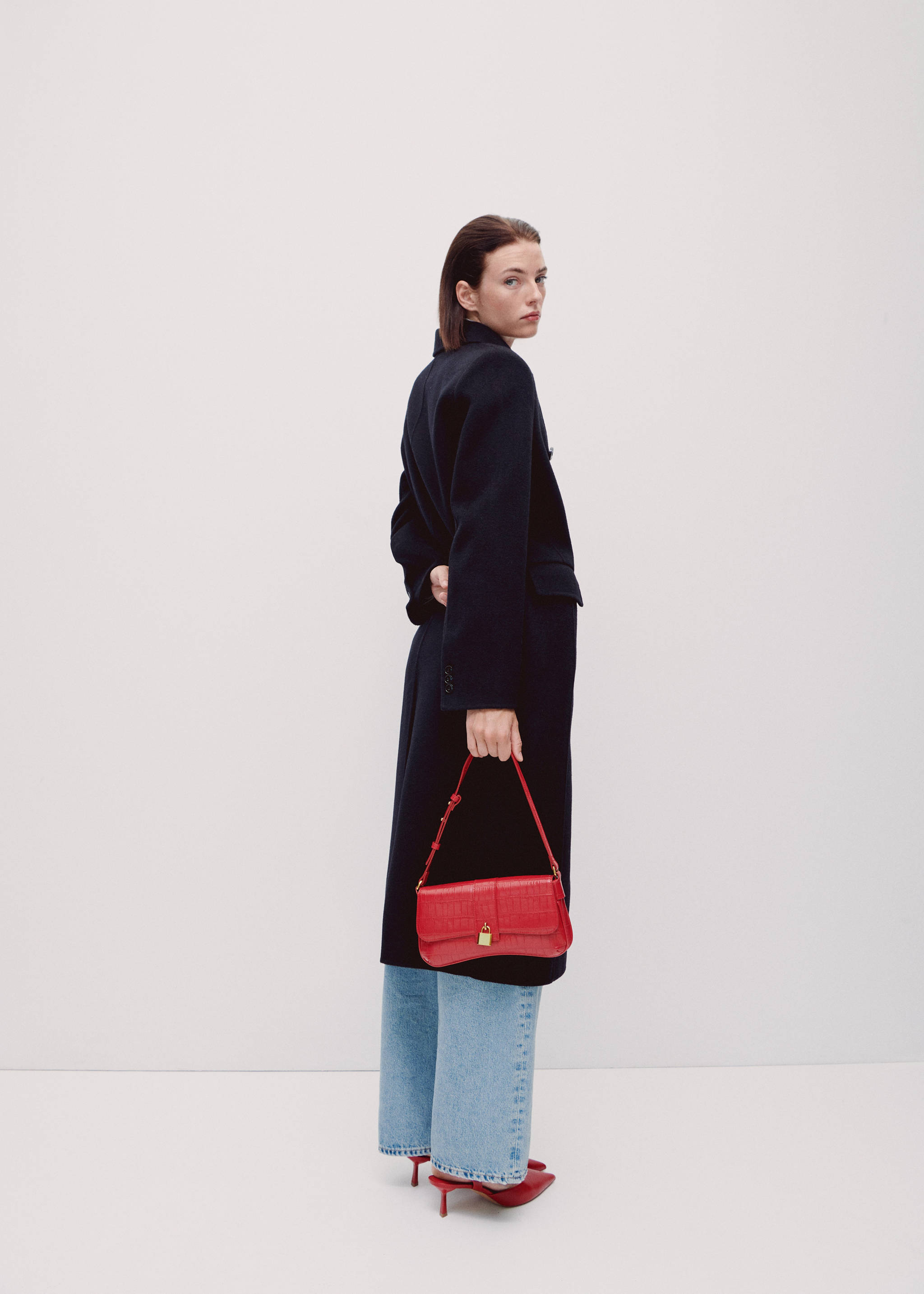 Coconut-effect shoulder bag - General plane