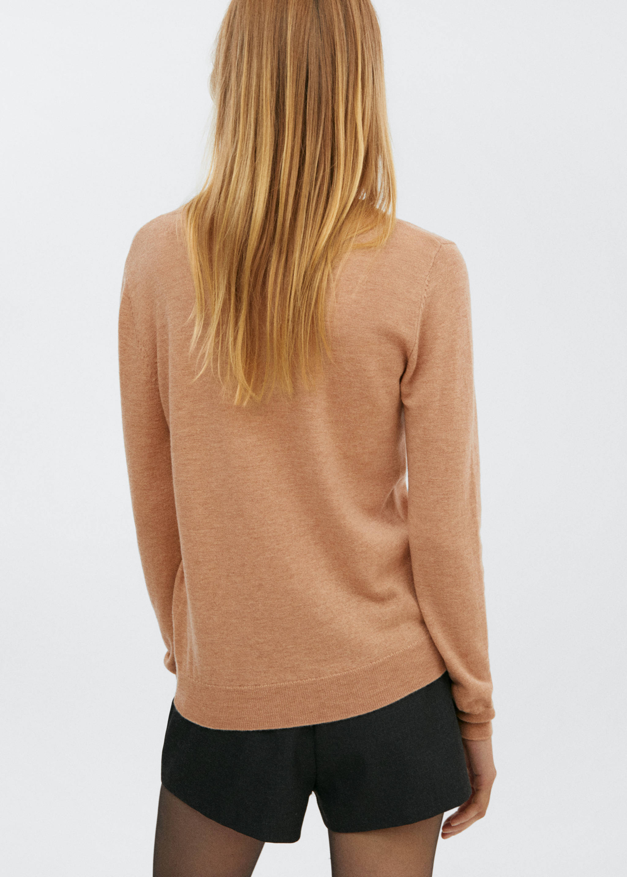 Pull-over laine col en V - Verso de l’article