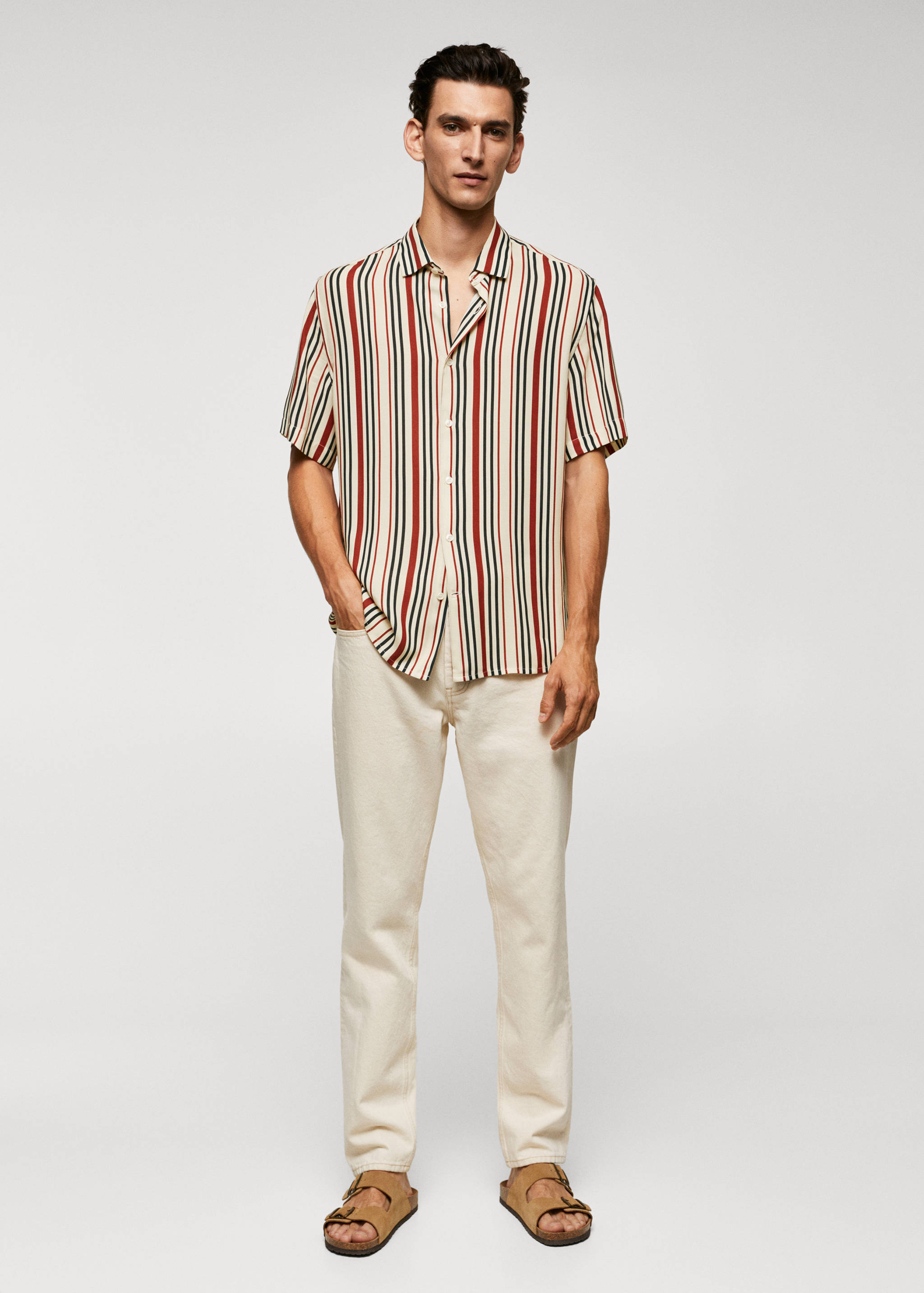 Chemise rayures manches courtes - Plan général