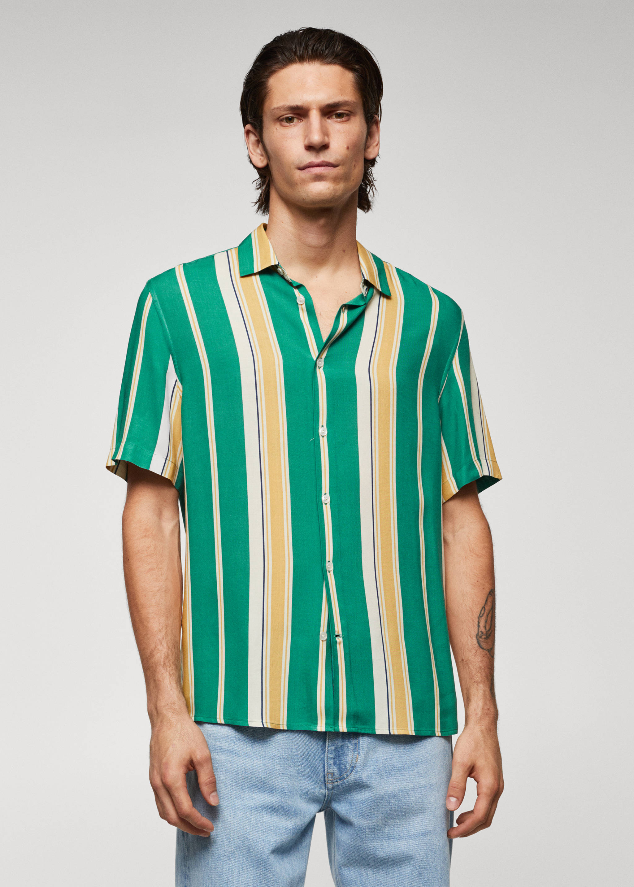 Short sleeve striped shirt - Medium plane