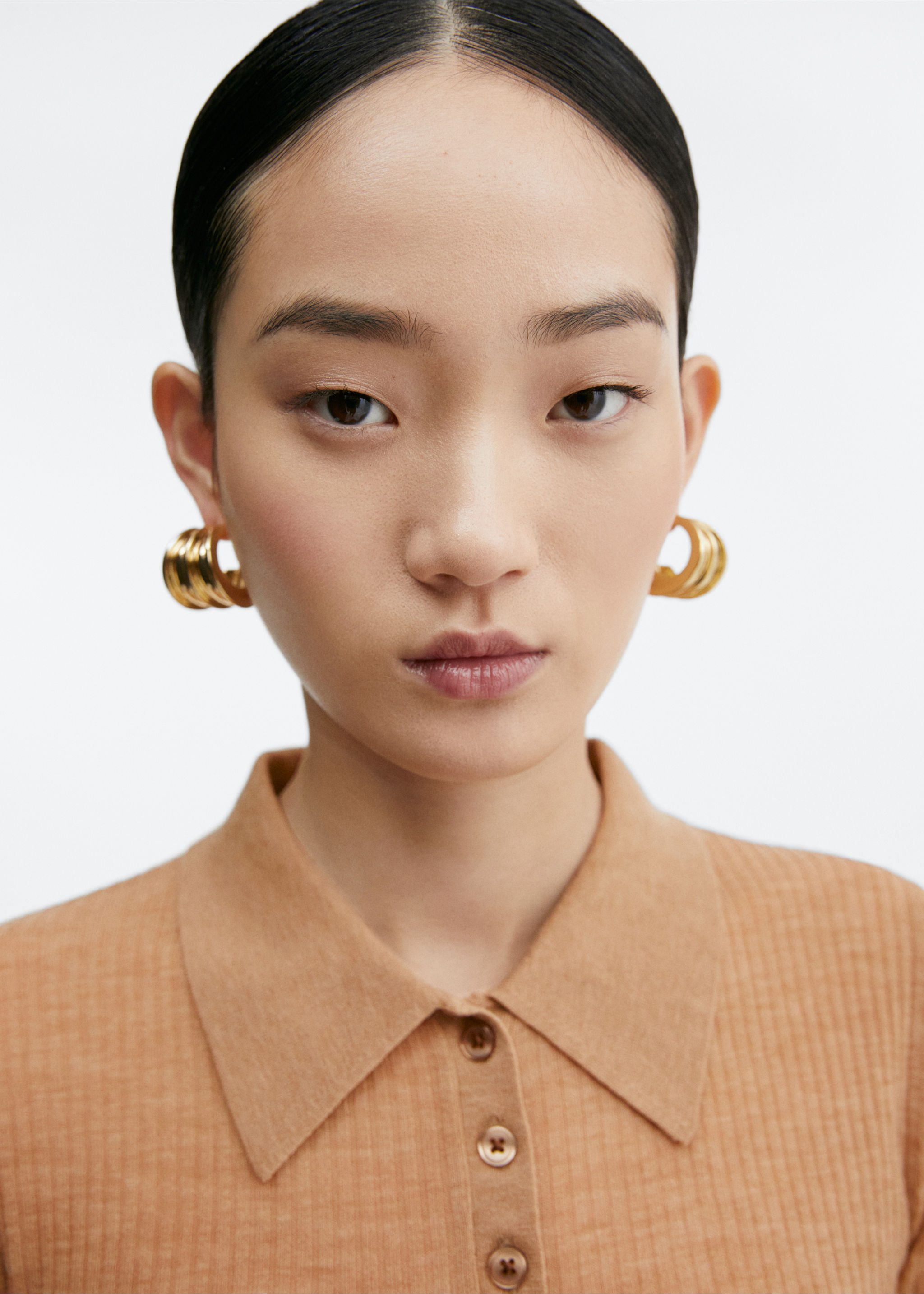 Polo collar wool sweater - Details of the article 1