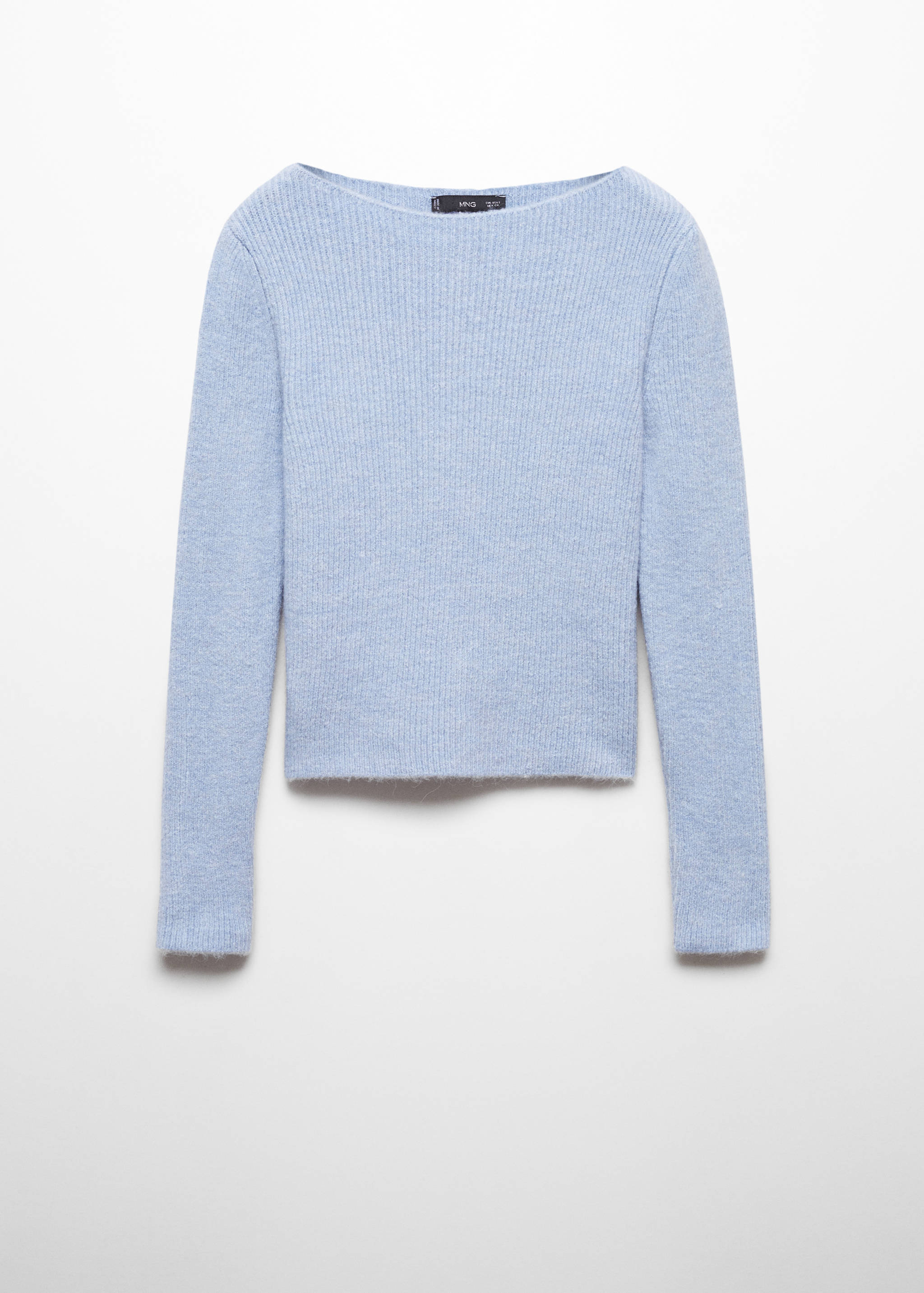 Boat-neck knitted sweater - Article without model