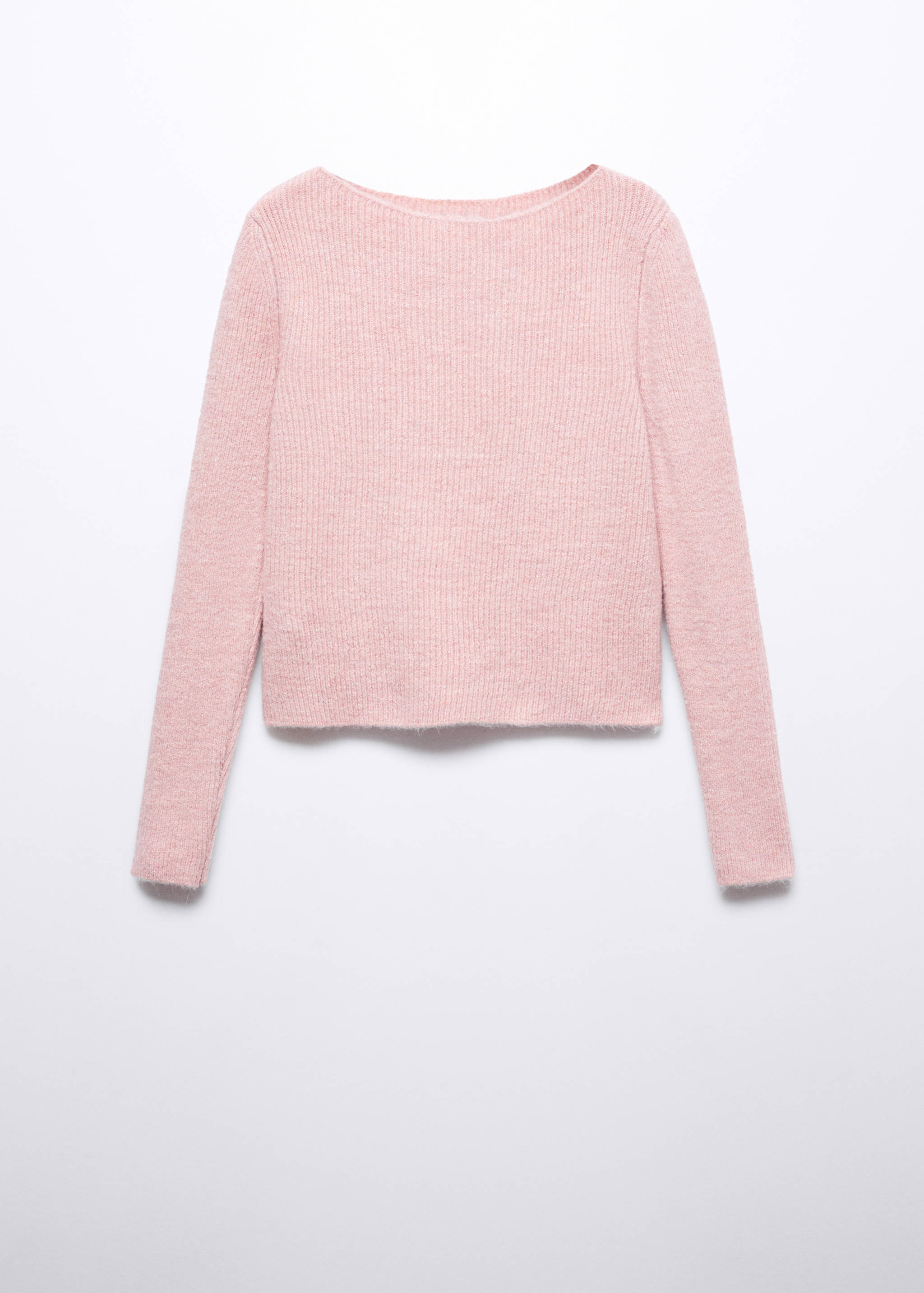 Boat-neck knitted sweater - Article without model