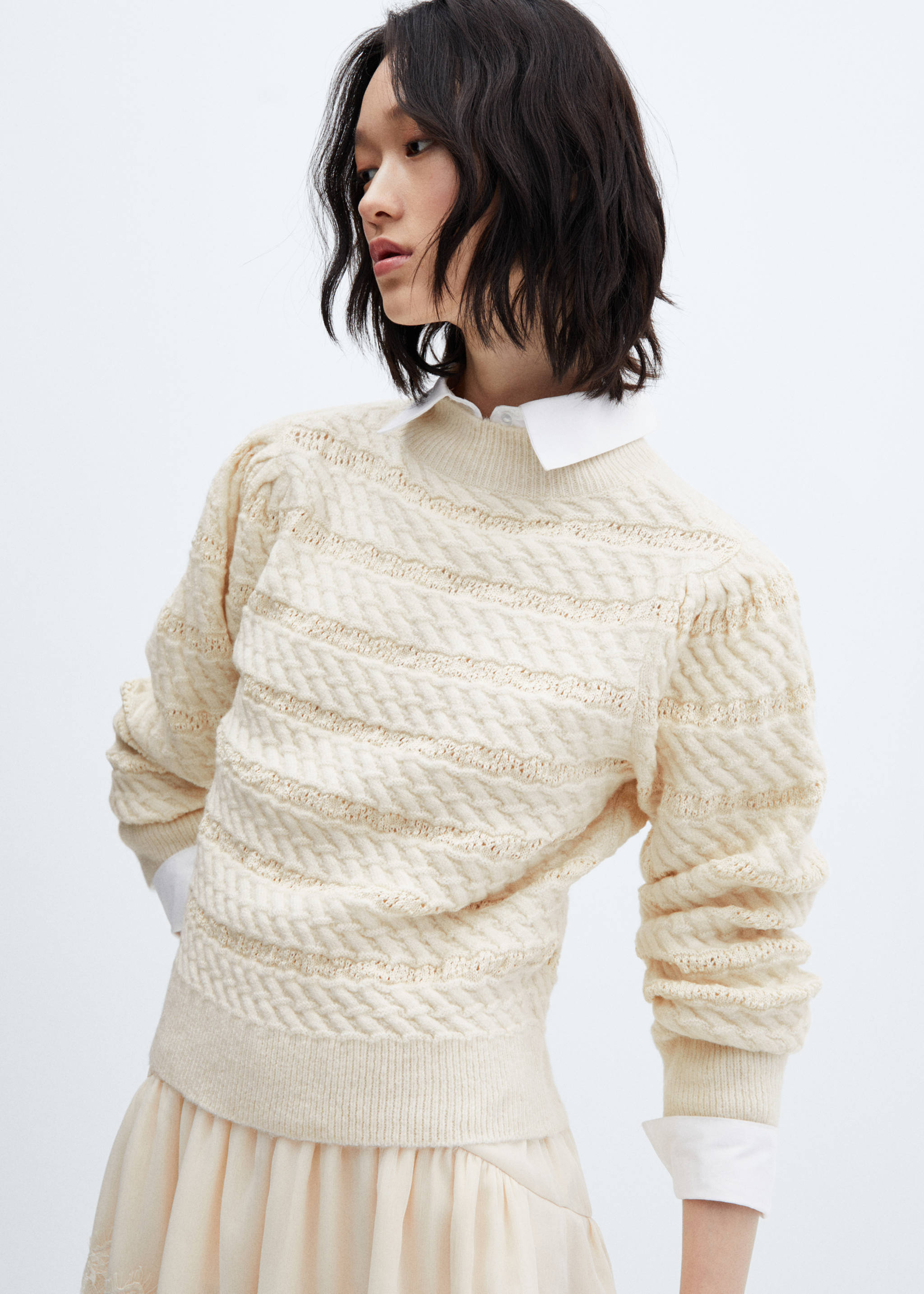 Braided knitted sweater - Details of the article 1