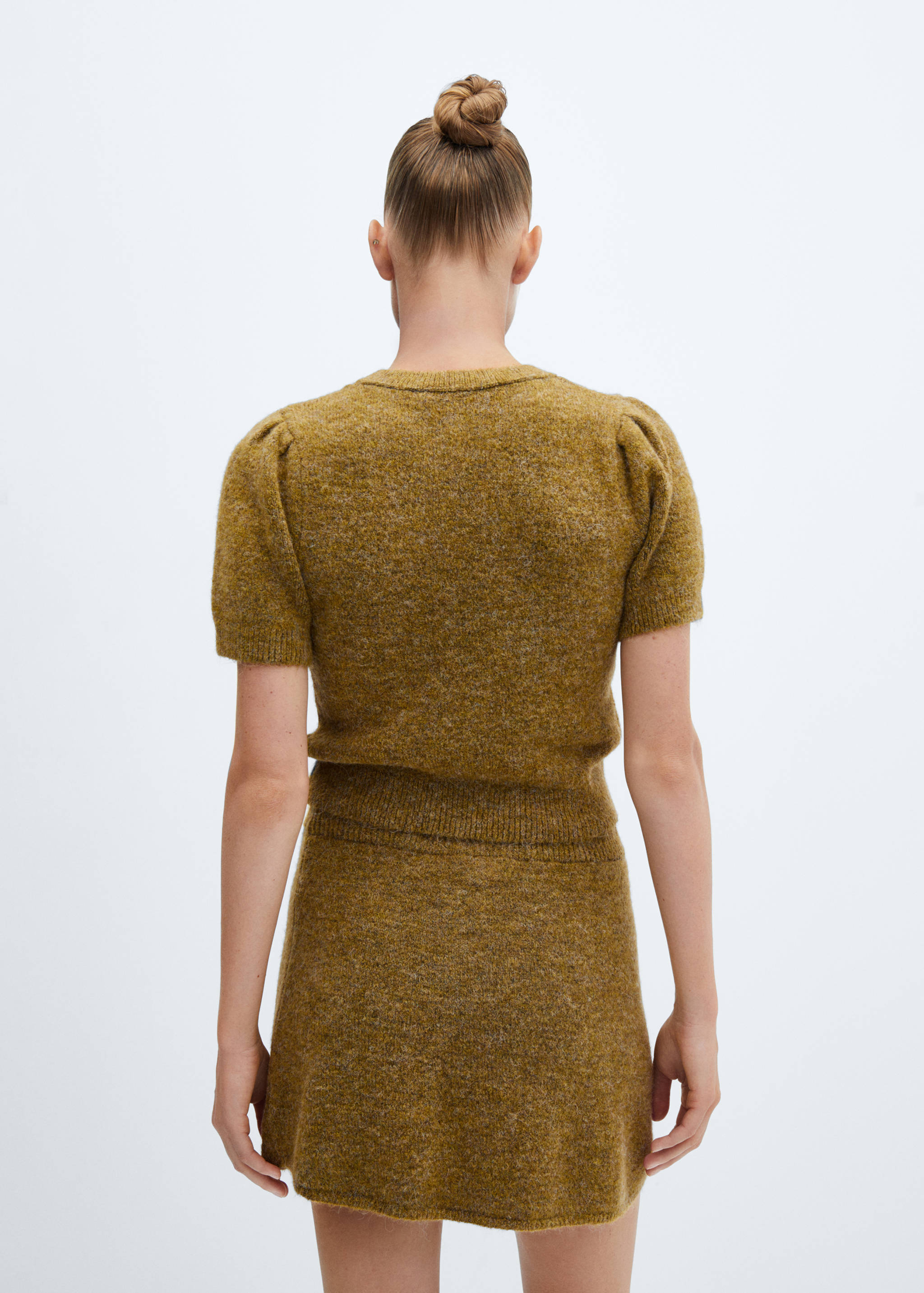 Puff-sleeve knitted sweater - Reverse of the article